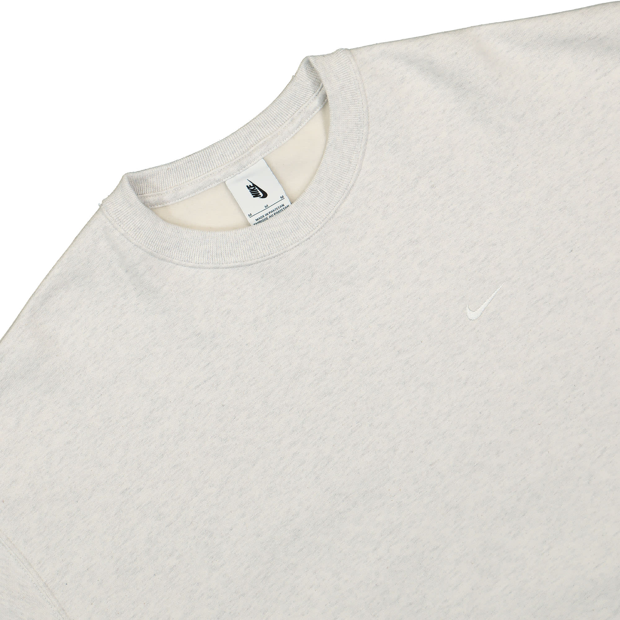 Nike Solo Swoosh Fleece Sweatshirt Birch Heather / White Sweatshirts Close-up | Overkill