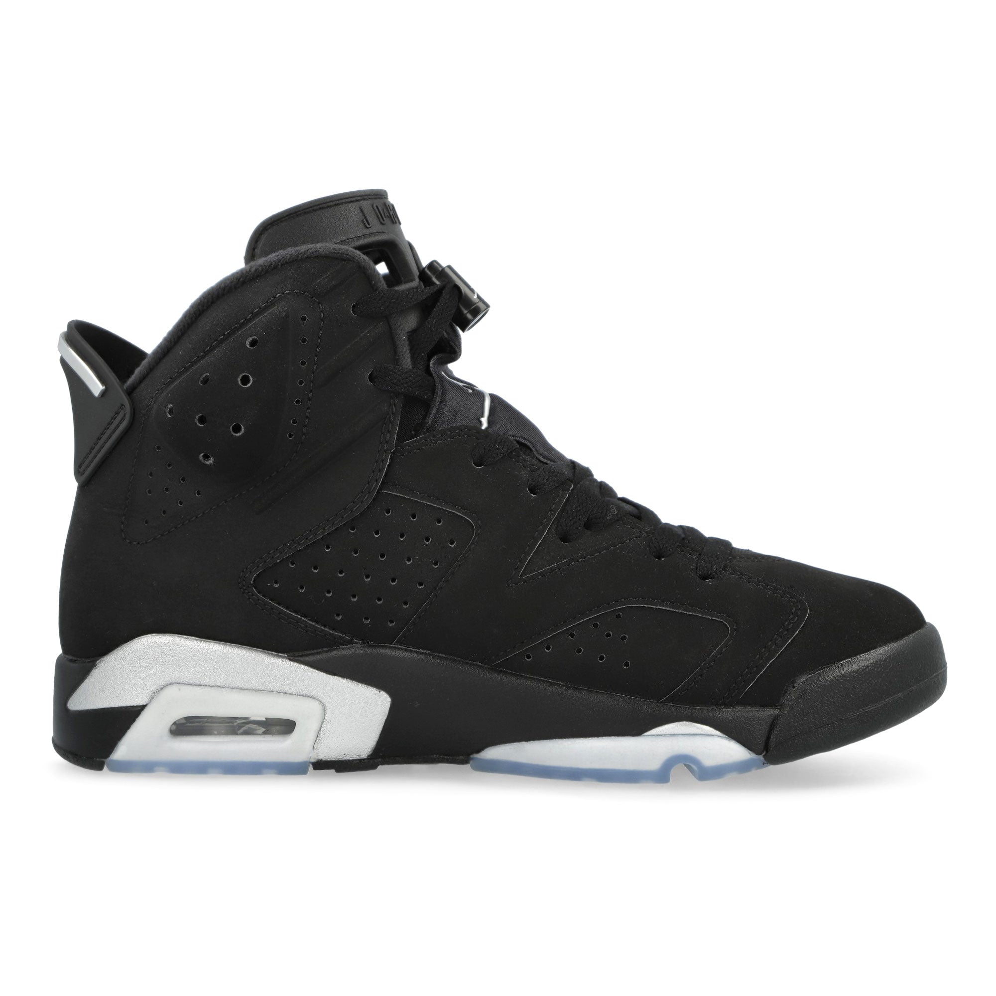 Jordan Air Jordan 6 Retro Black / Metallic Silver - Black High Top Sneakers DX2836 001 Silhouette | Overkill