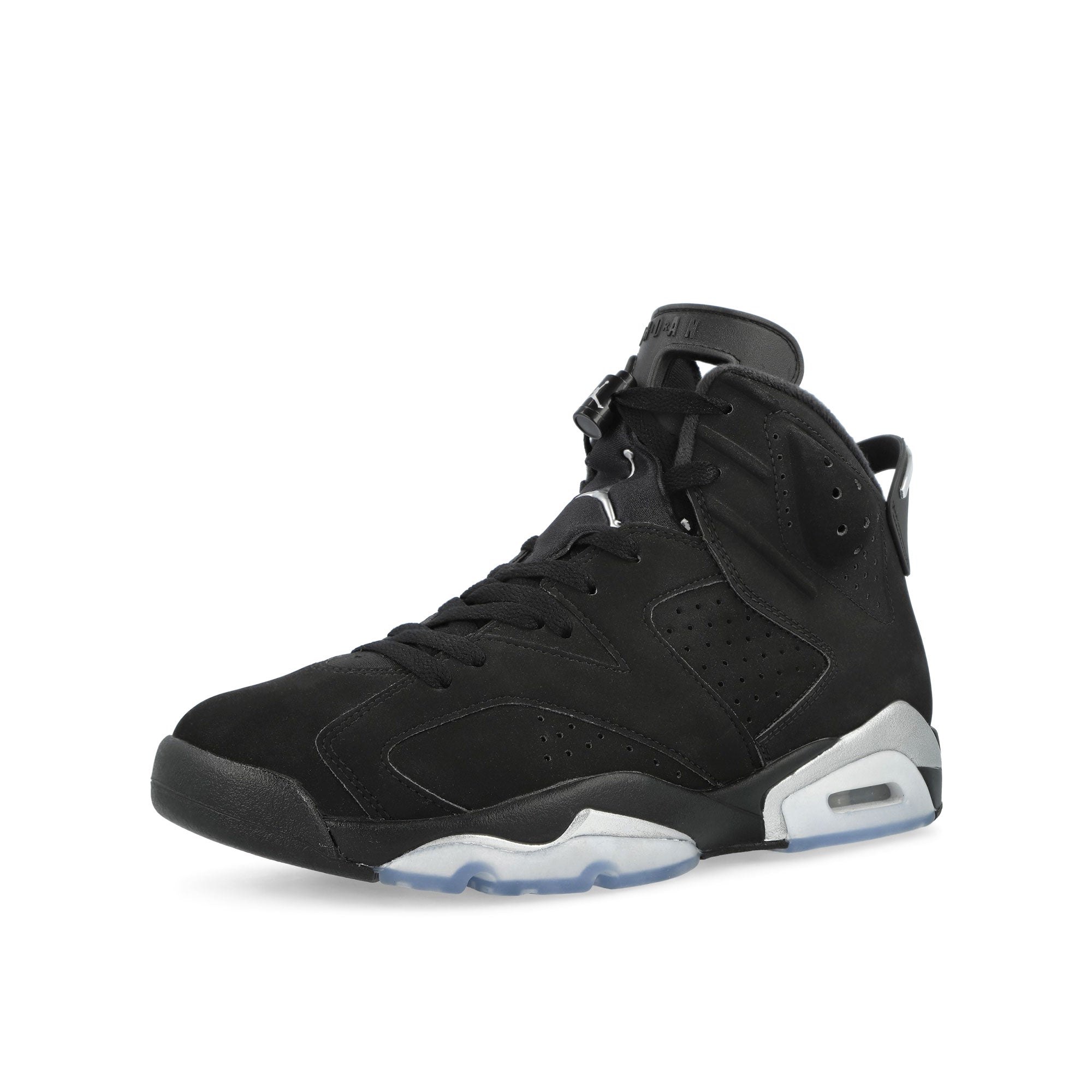 Jordan Air Jordan 6 Retro Black / Metallic Silver - Black High Top Sneakers DX2836 001 Close-up | Overkill