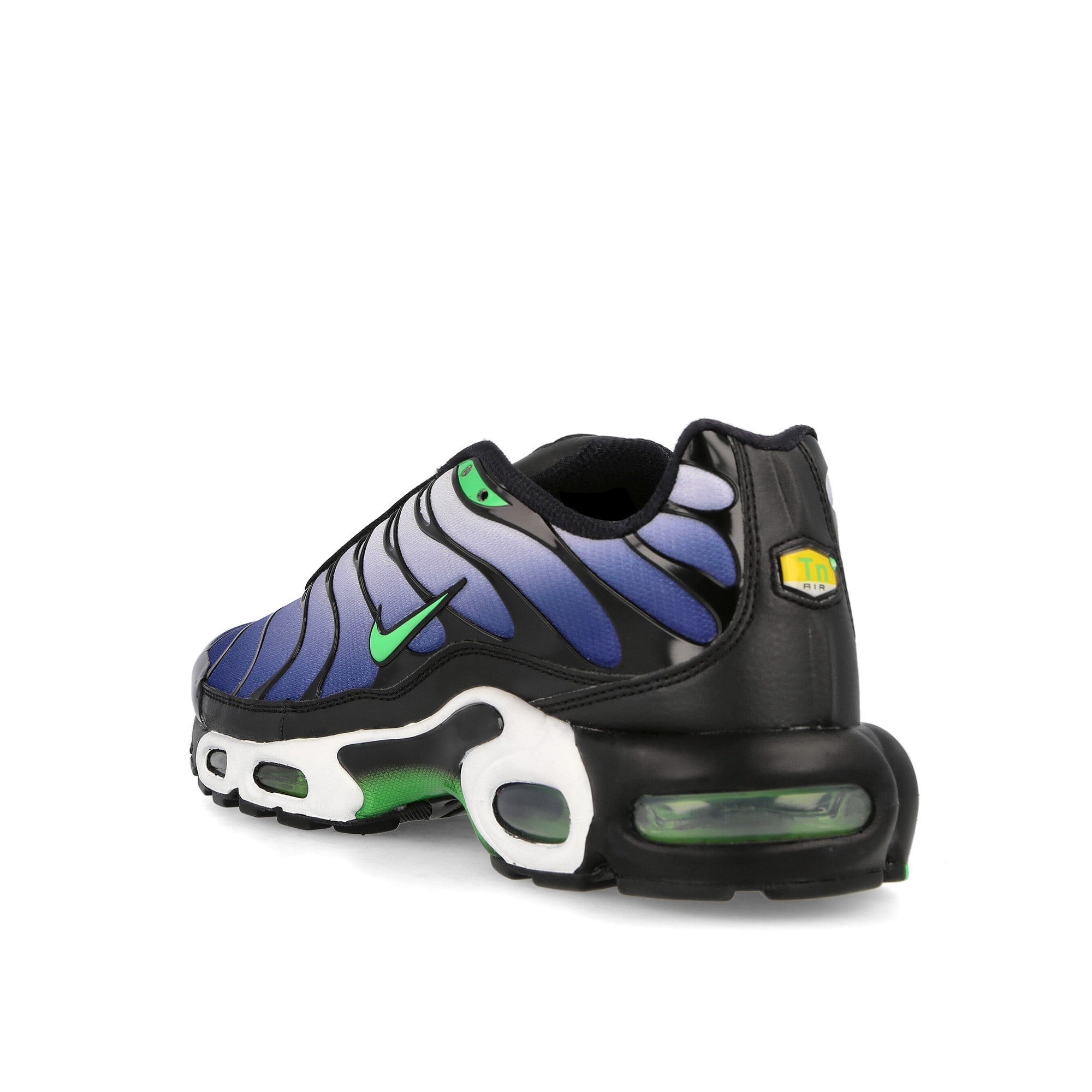 Nike Air Max Plus Black-Scream Green - White - Deep Royal Low Top Sneakers Material | Overkill