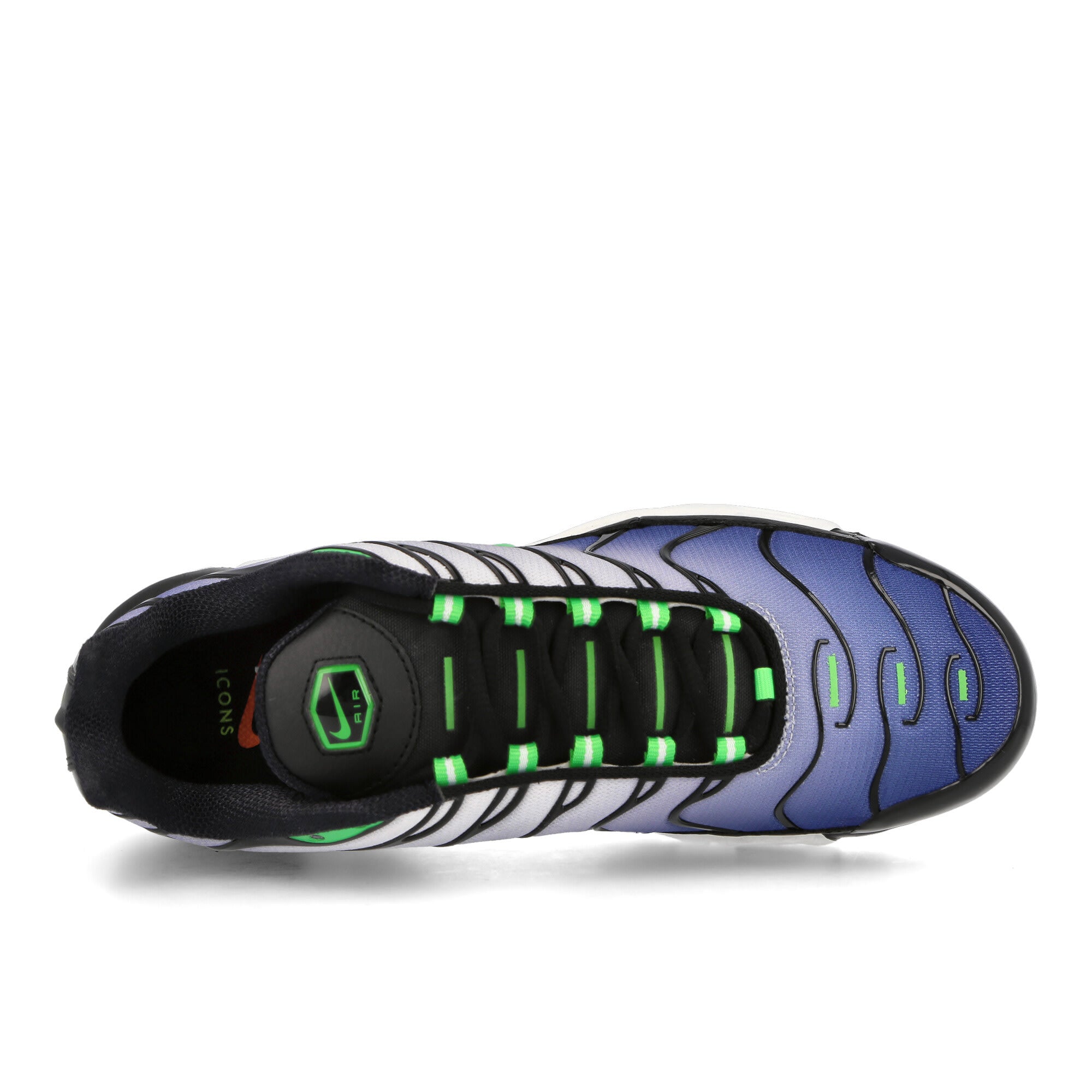 Nike Air Max Plus Black-Scream Green - White - Deep Royal Low Top Sneakers Detailfoto | Overkill