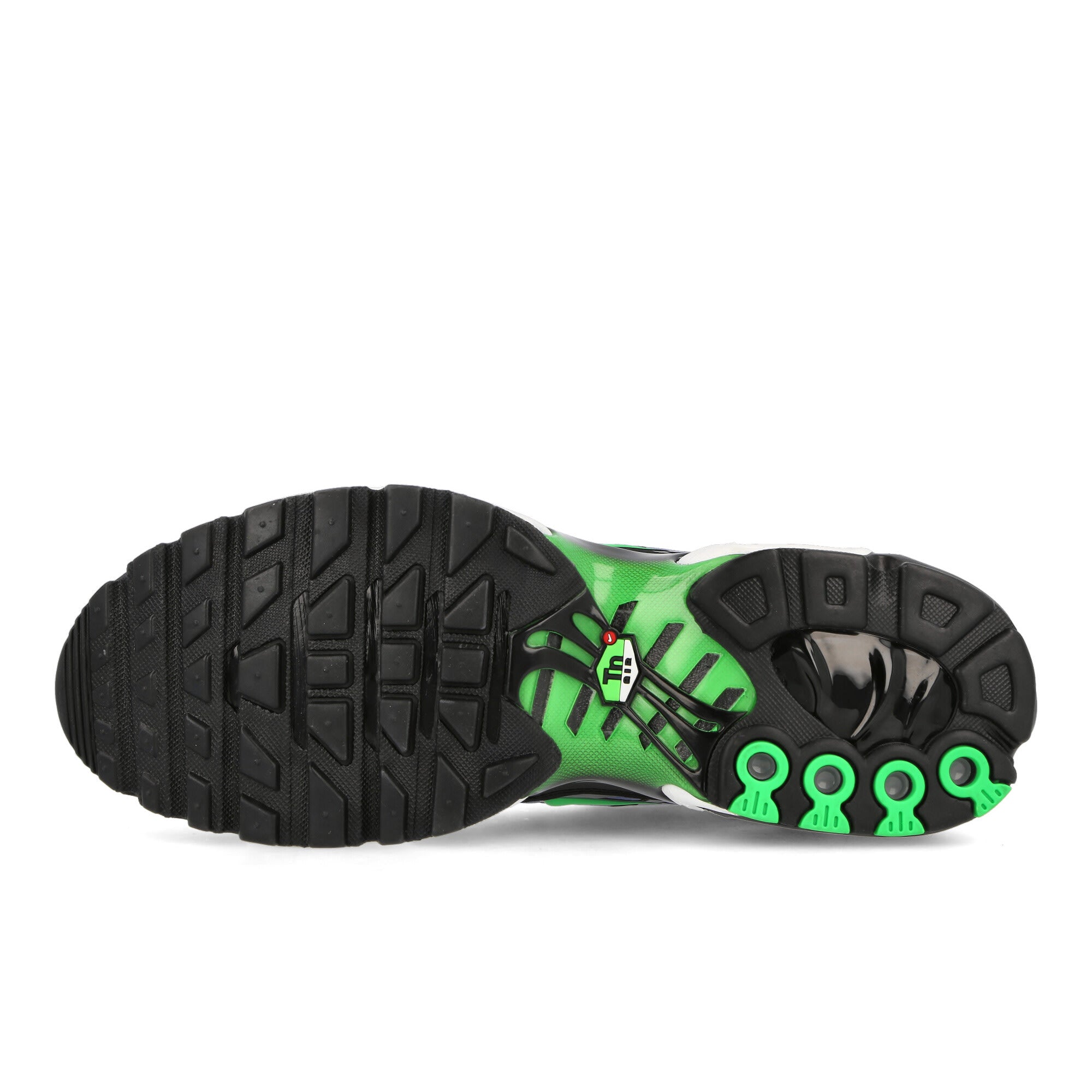 Nike Air Max Plus Black-Scream Green - White - Deep Royal Low Top Sneakers Detail View 1 | Overkill