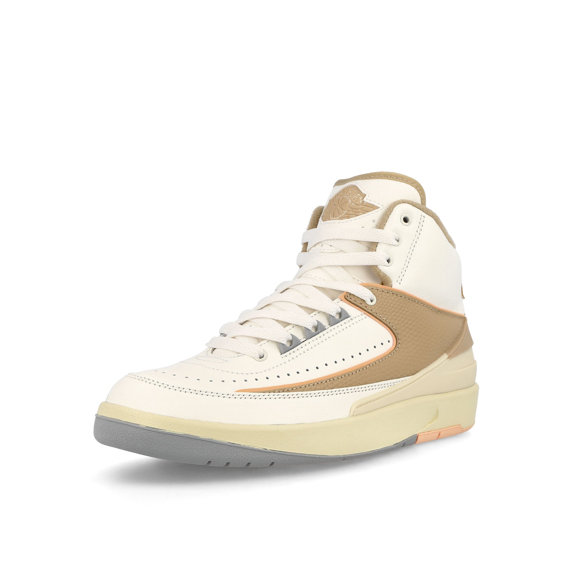 Jordan Wmns Air Jordan 2 Retro Sail-Desert - Sunset Haze - Muslin Sneakers Close Up | Overkill