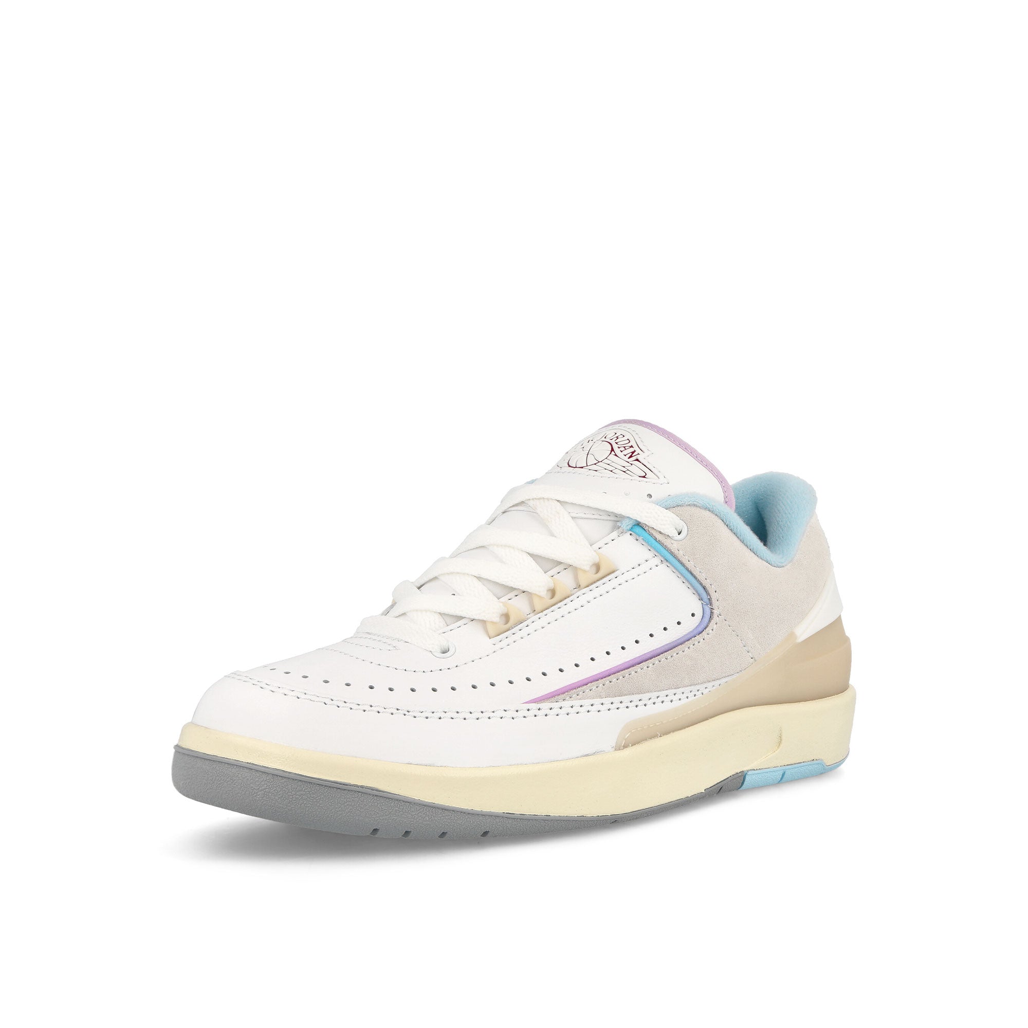 Jordan Wmns Air Jordan 2 Retro Low Summit White / Varsity Red-Ice Blue Sneakers Close Up | Overkill