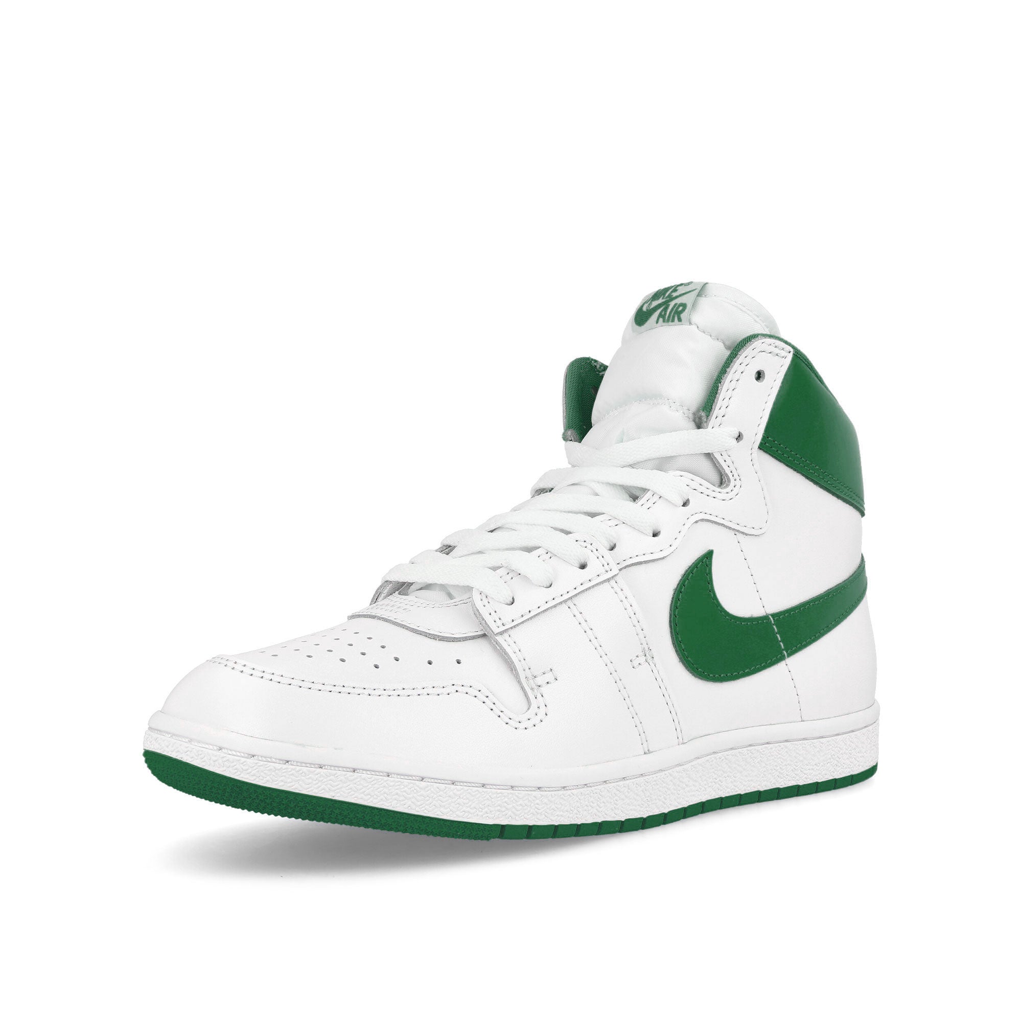 Jordan Air Ship PE SP White-Pine Green - White High Top Sneakers Close Up | Overkill