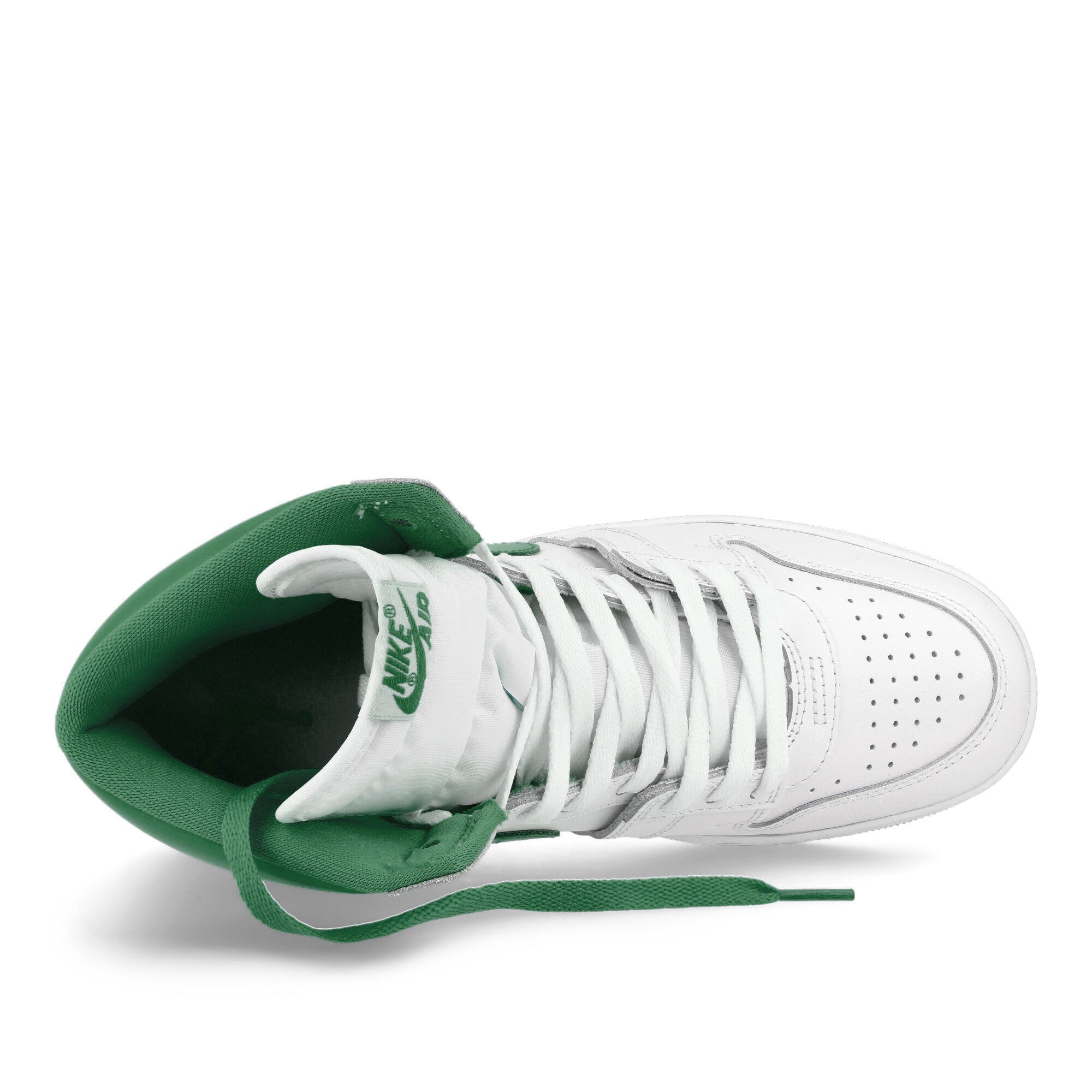 Jordan Air Ship PE SP White-Pine Green - White High Top Sneakers Detailfoto | Overkill