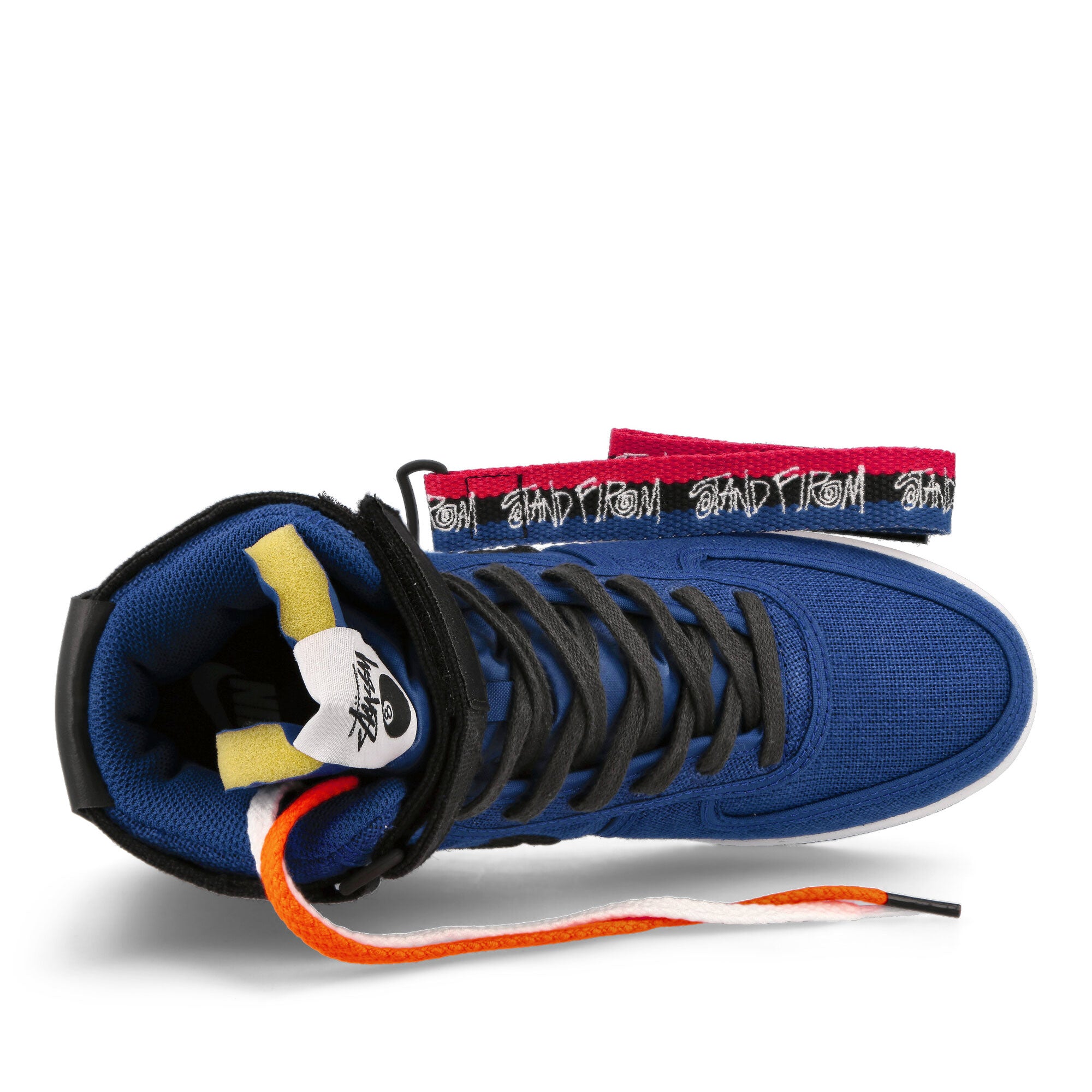 Nike Stussy x Nike Vandal High Deep Royal Blue-Black - White Sneakers Detail View 1 | Overkill