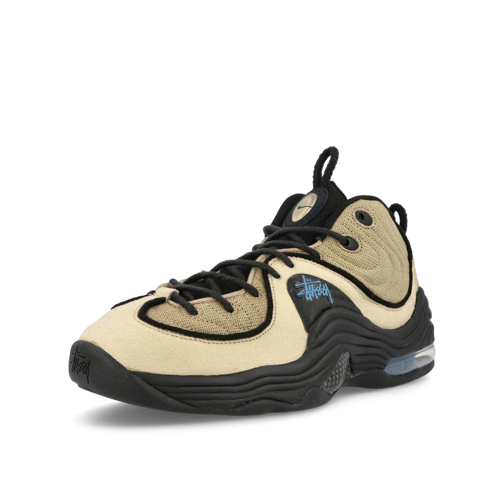 Nike Stussy x Nike Air Penny II SP Rattan-Black - Limestone Sneakers Close Up | Overkill