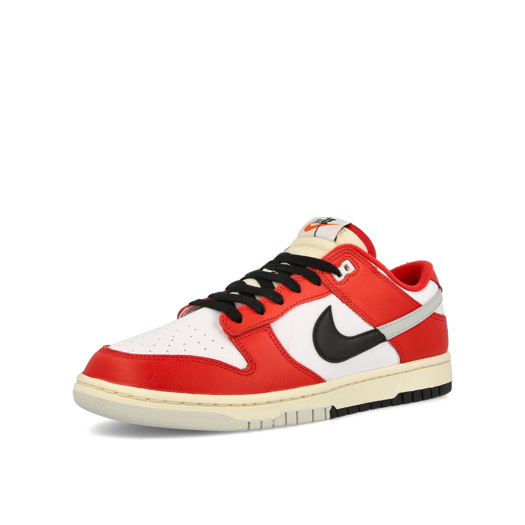 Nike Dunk Low Retro Premium University Red / Black-Light Silver-White Low Top Sneakers Close Up | Overkill