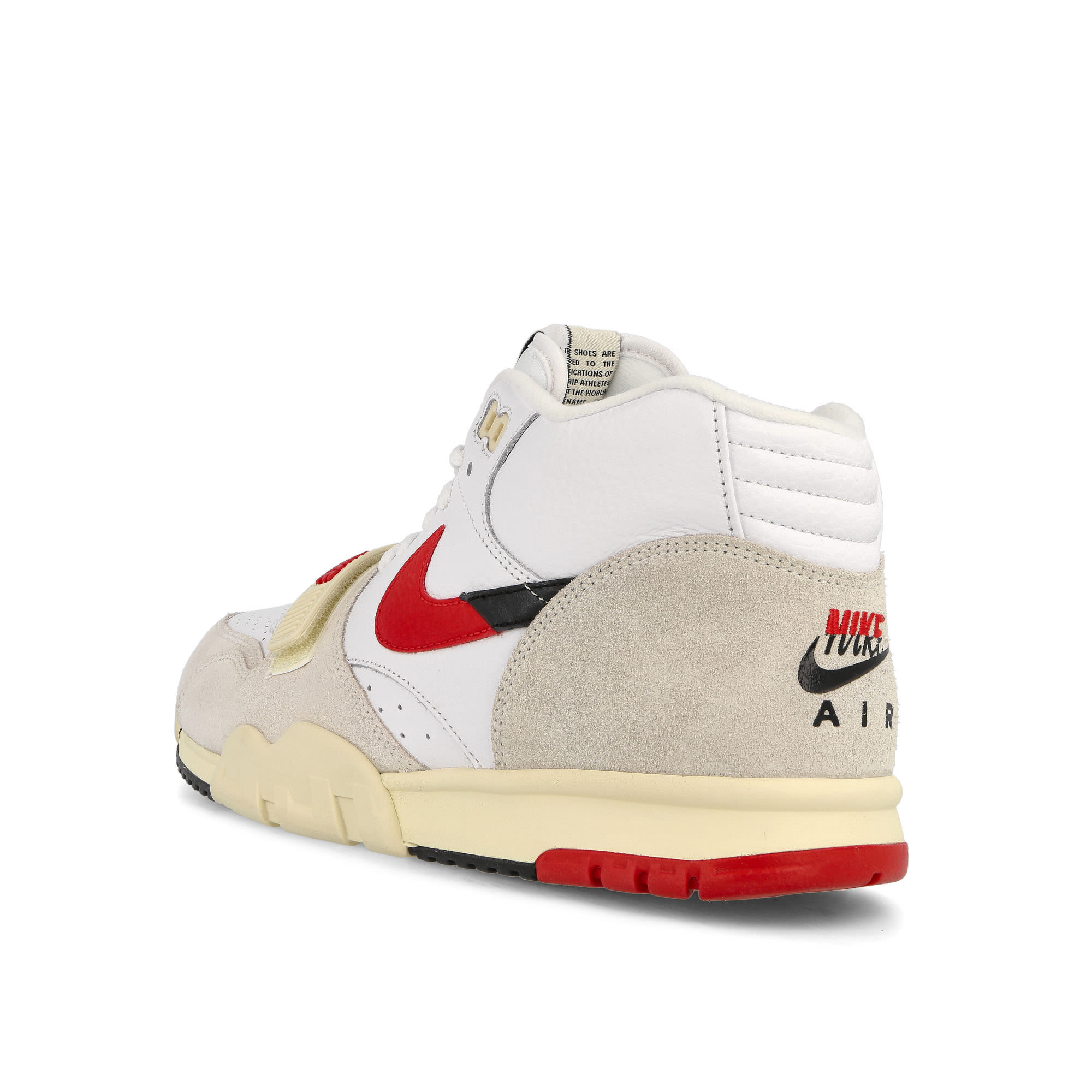 Nike Air Trainer 1 White-University Red-Black-Coconut Milk Sneakers Material | Overkill