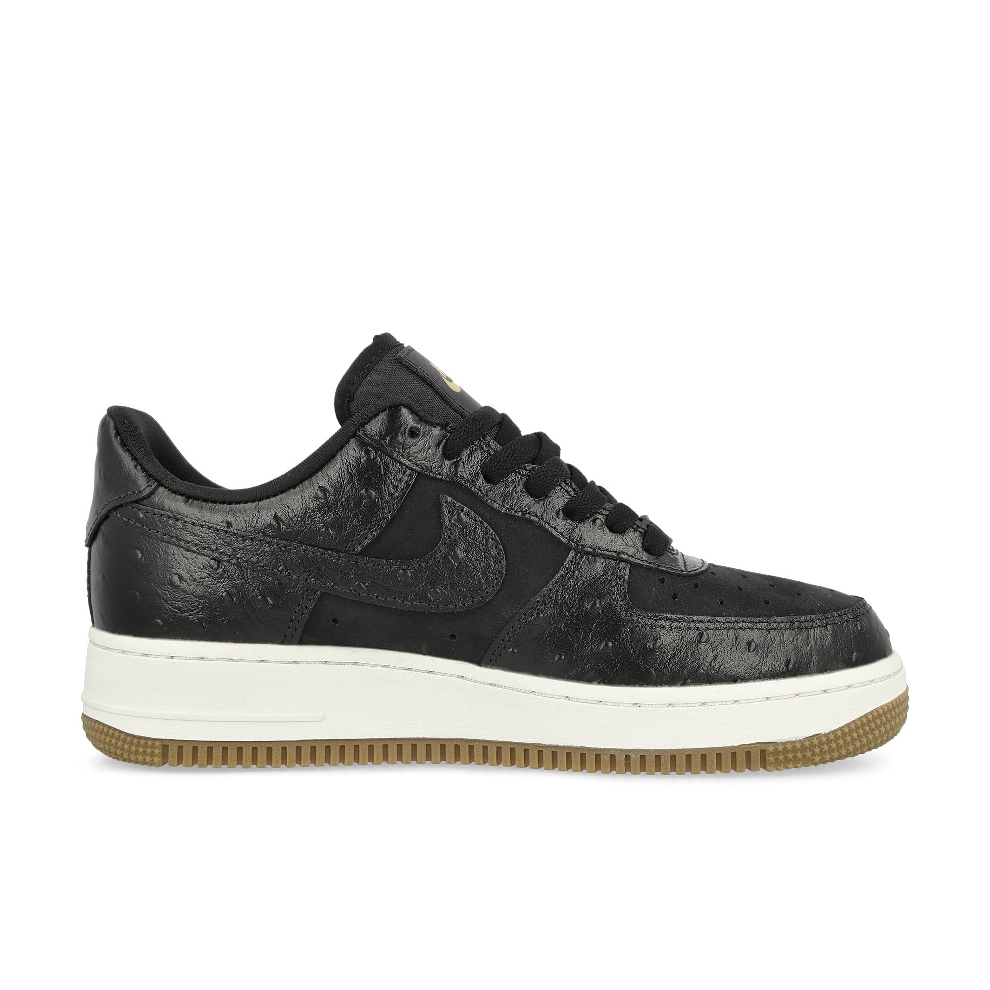 Nike W Air Force 1 '07 LX Black / Black - Sail - Gum Light Brown Low Top Sneakers Silhouette | Overkill