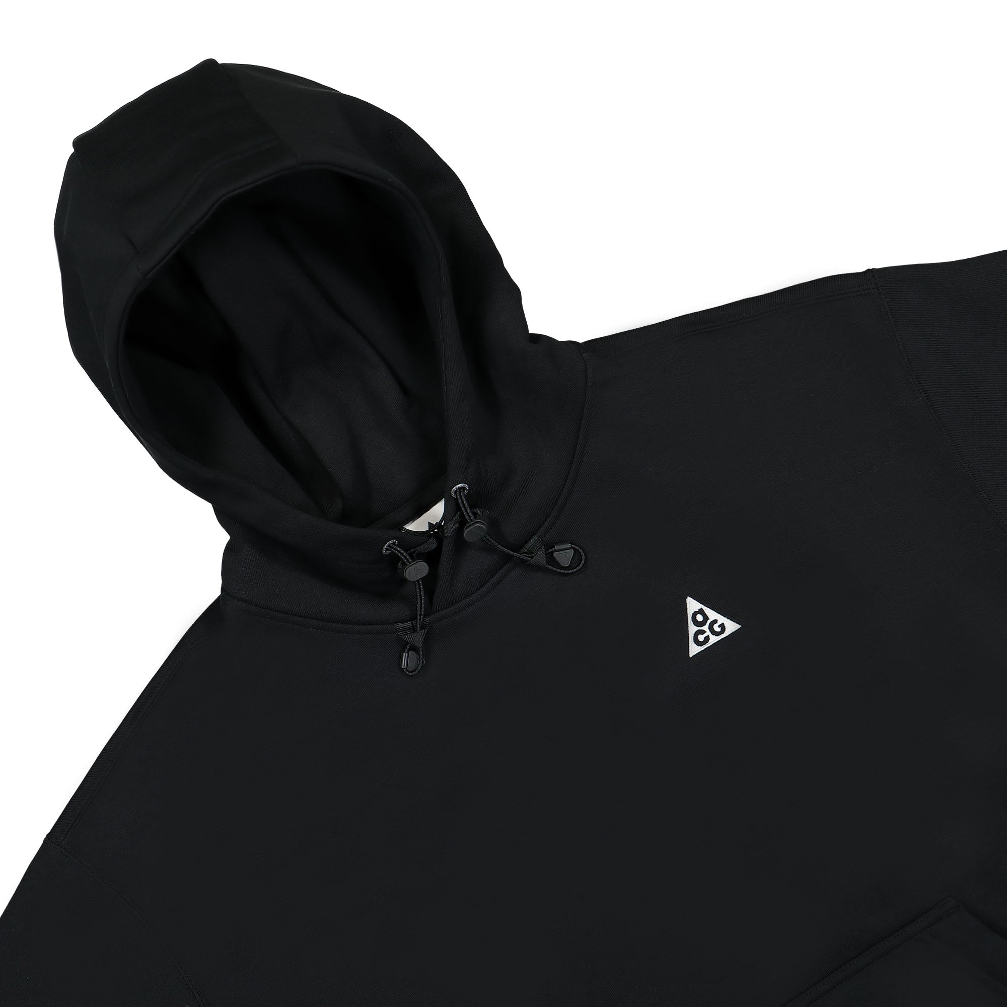 Nike ACG Therma FIT Fleece Pullover Hoodie Black / Summit White / Summit White Hoodies Close-up | Overkill