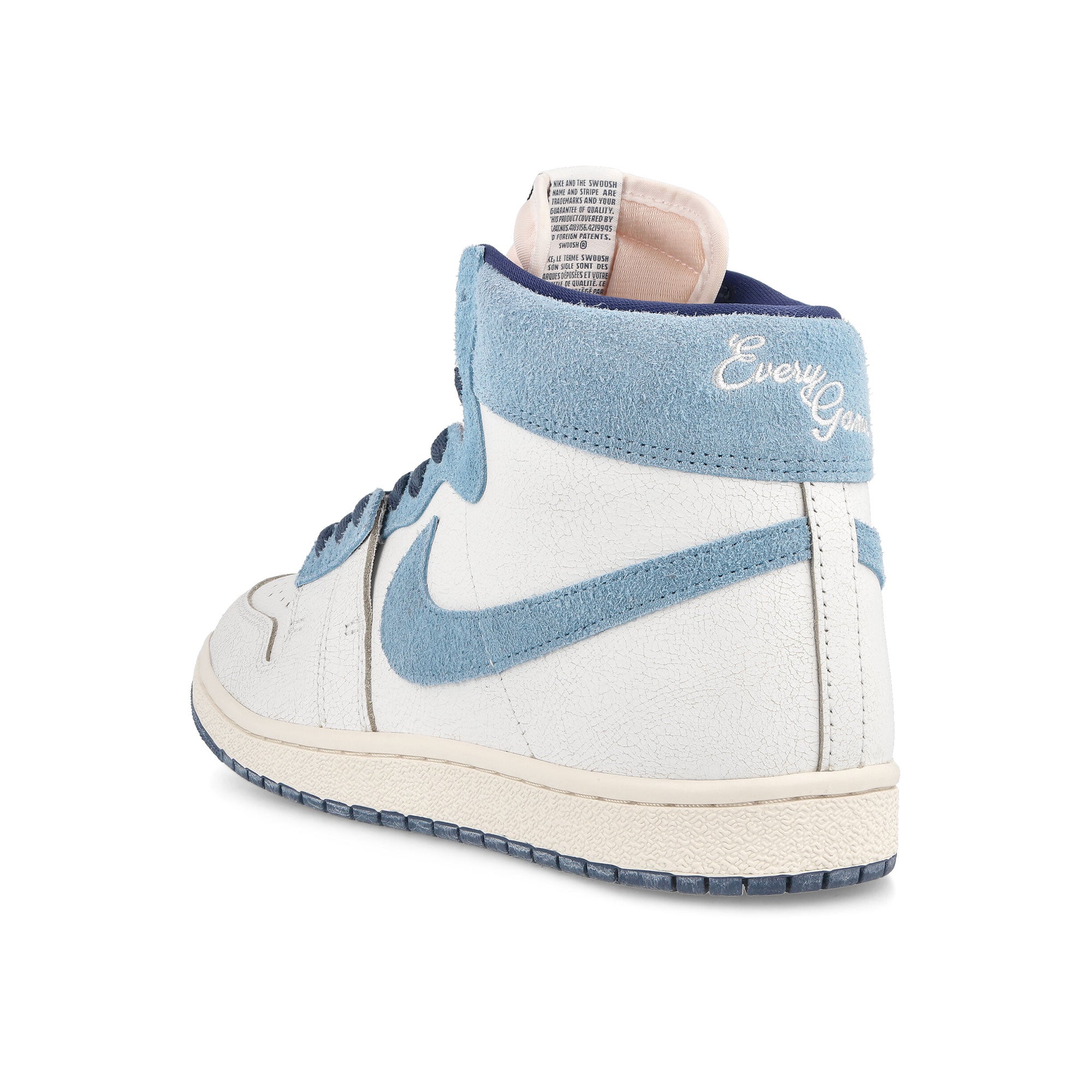 Jordan Air Ship PE SP Summit White-Diffused Blue - Chambray - Sail High Top Sneakers Material | Overkill