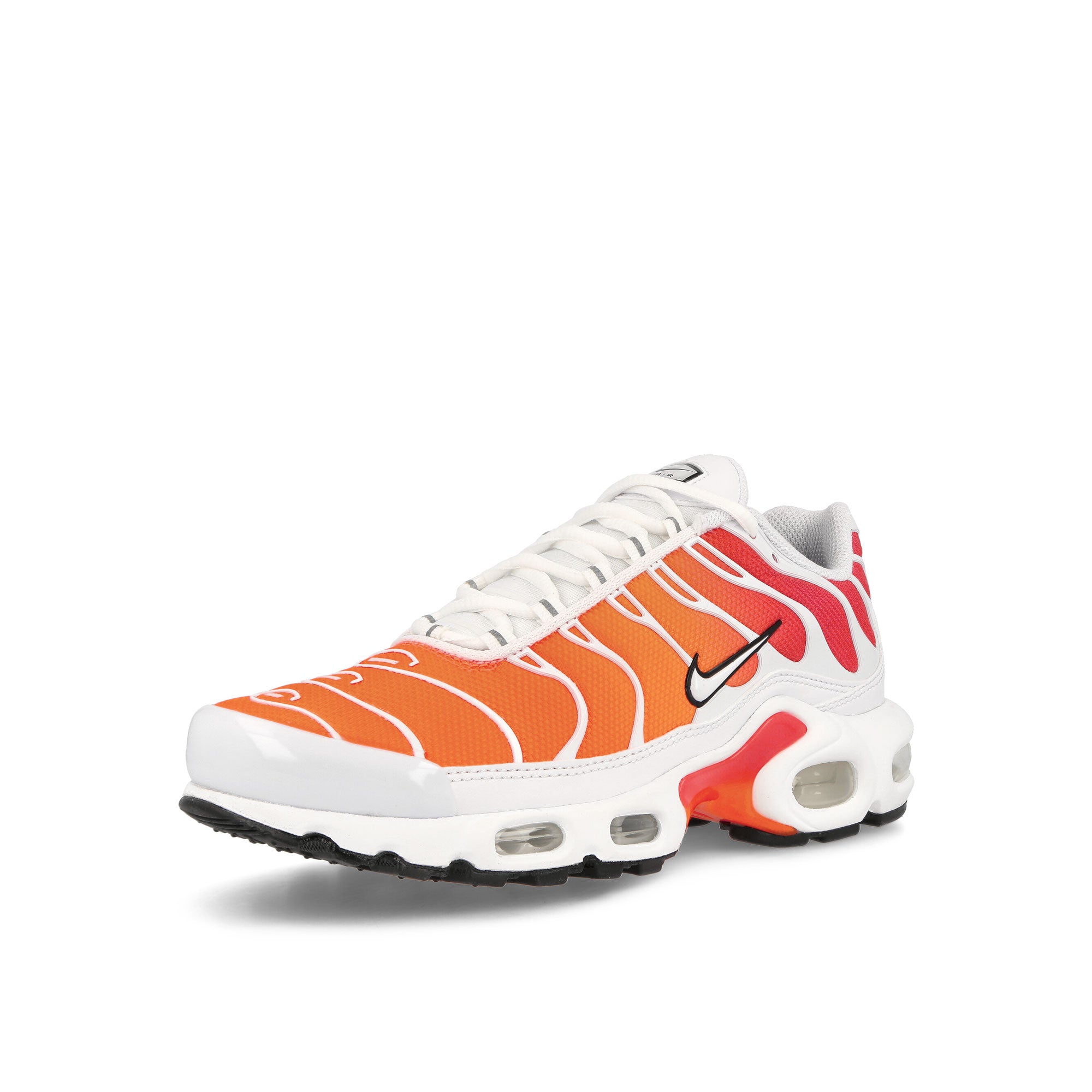 Nike Wmns Air Max Plus White-White - Ember Glow - Total Orange Low Top Sneakers Close Up | Overkill
