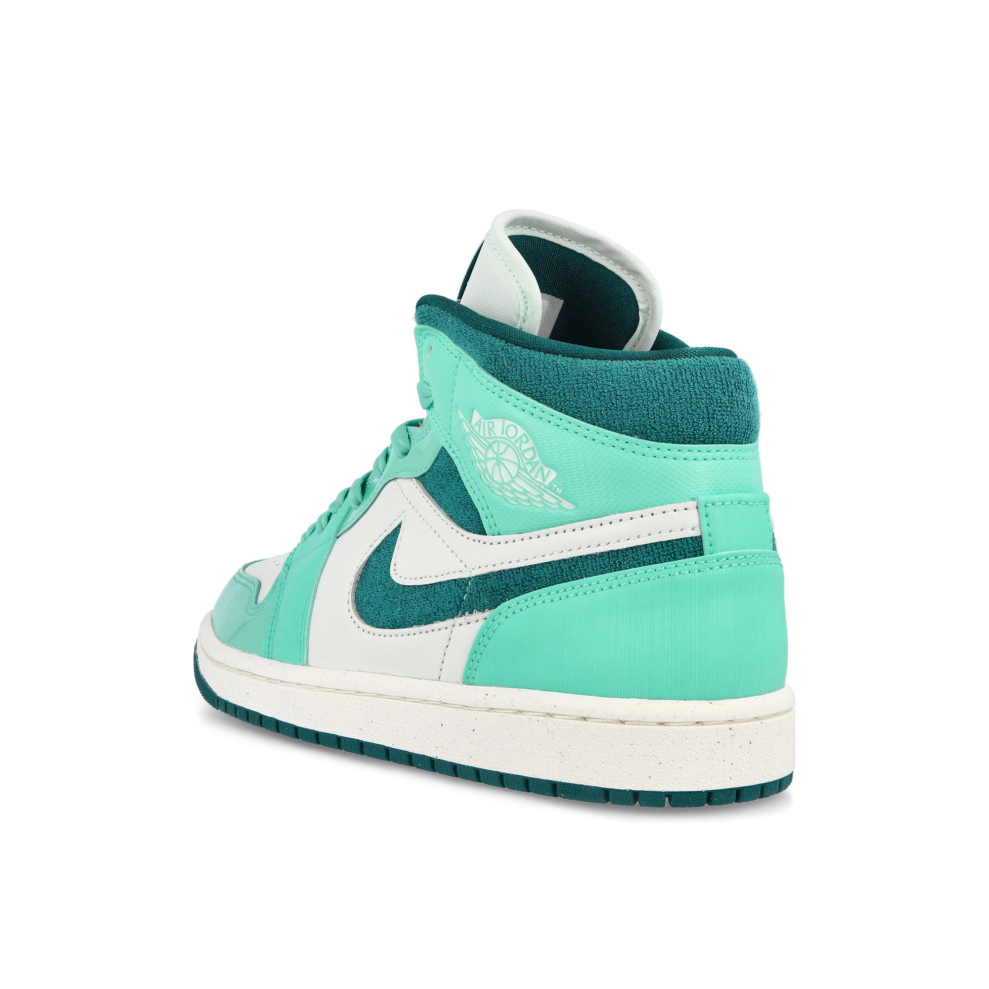 Jordan Wmns Air Jordan 1 Mid SE Bleached Turq / Sky J Teal - Barely Green Sneakers Material | Overkill