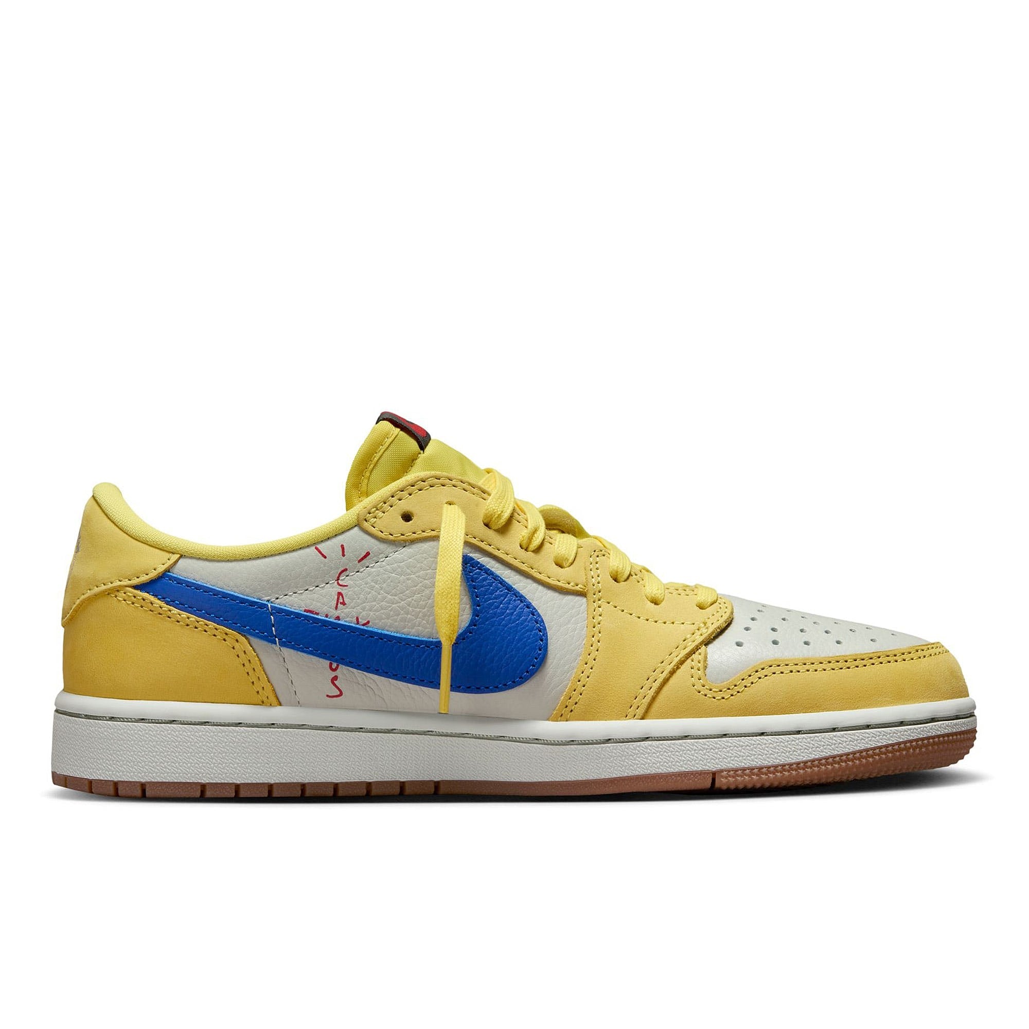 Jordan Wmns Air Jordan 1 Low OG SP Canary/Racer Blue-Light Silver Material | Overkill
