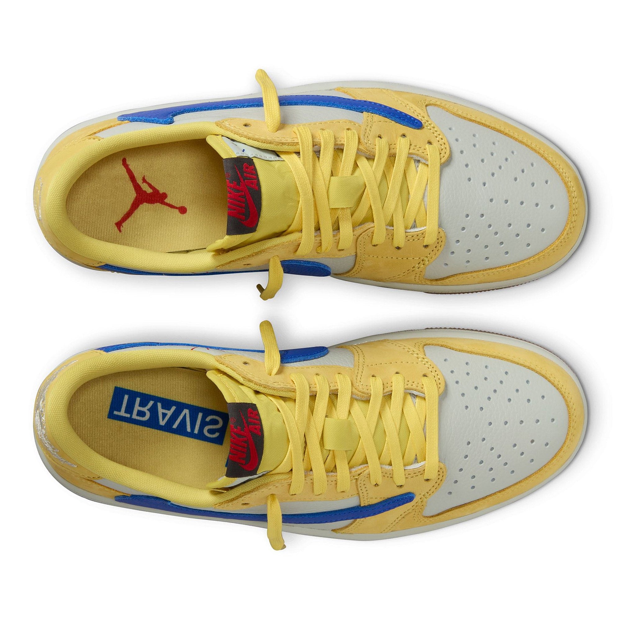 Jordan Wmns Air Jordan 1 Low OG SP Canary/Racer Blue-Light Silver Detail view 2 | Overkill