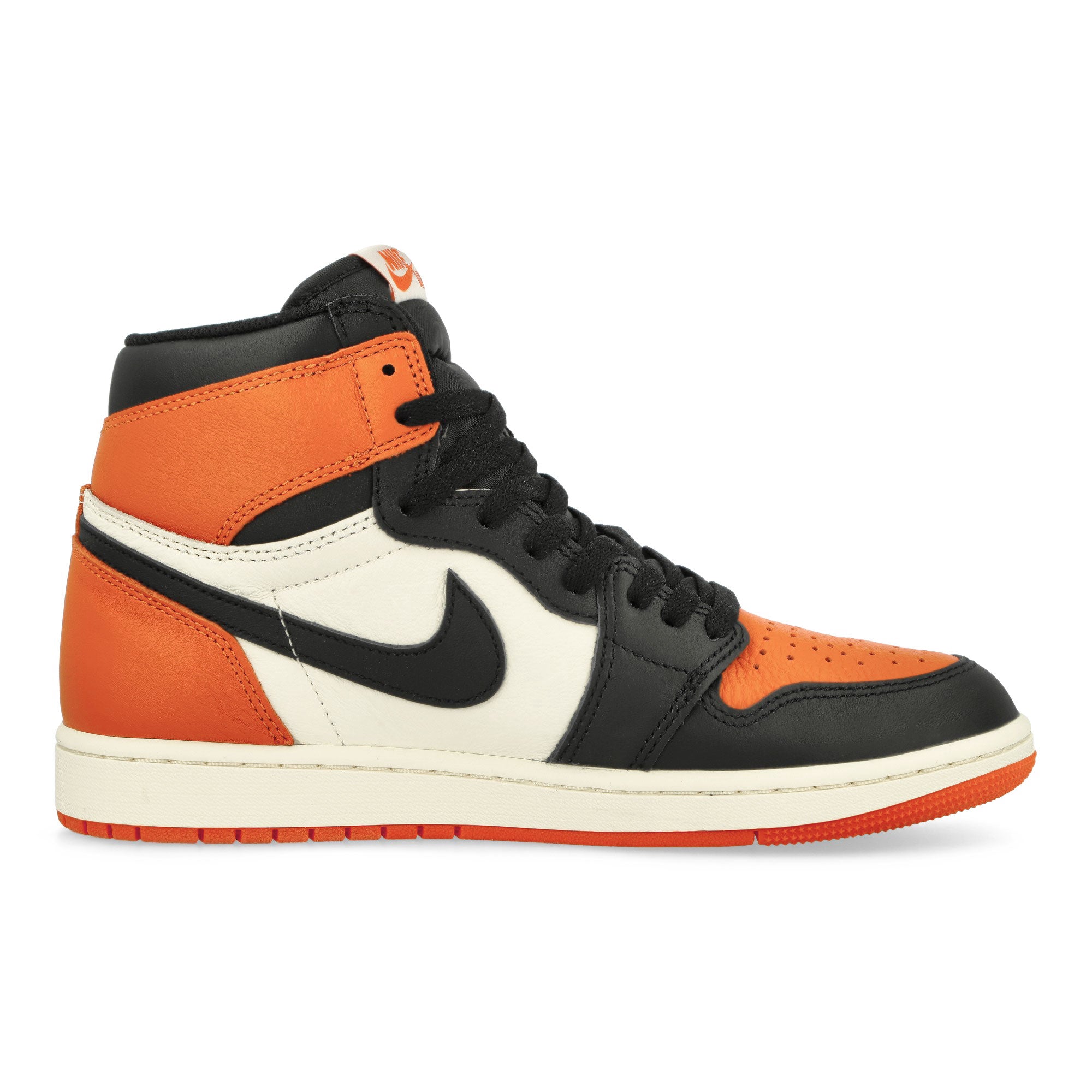 Air Jordan 1 Retro High OG Shattered Backboard Black / Black - Sail - Starfish High Top Sneaker DZ5485 008 Silhouette | Overkill