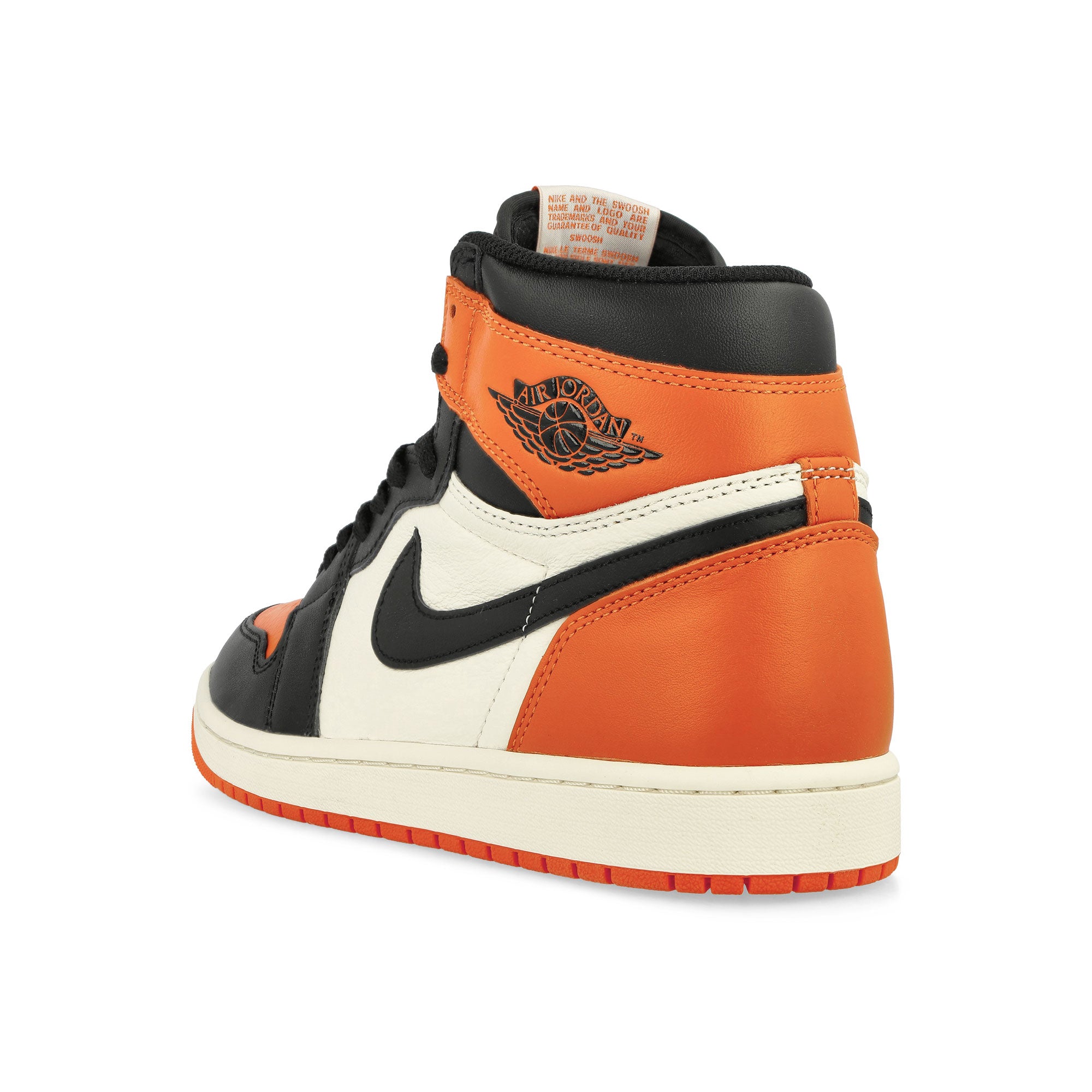 Air Jordan 1 Retro High OG Shattered Backboard Black / Black - Sail - Starfish High Top Sneaker DZ5485 008 Material | Overkill