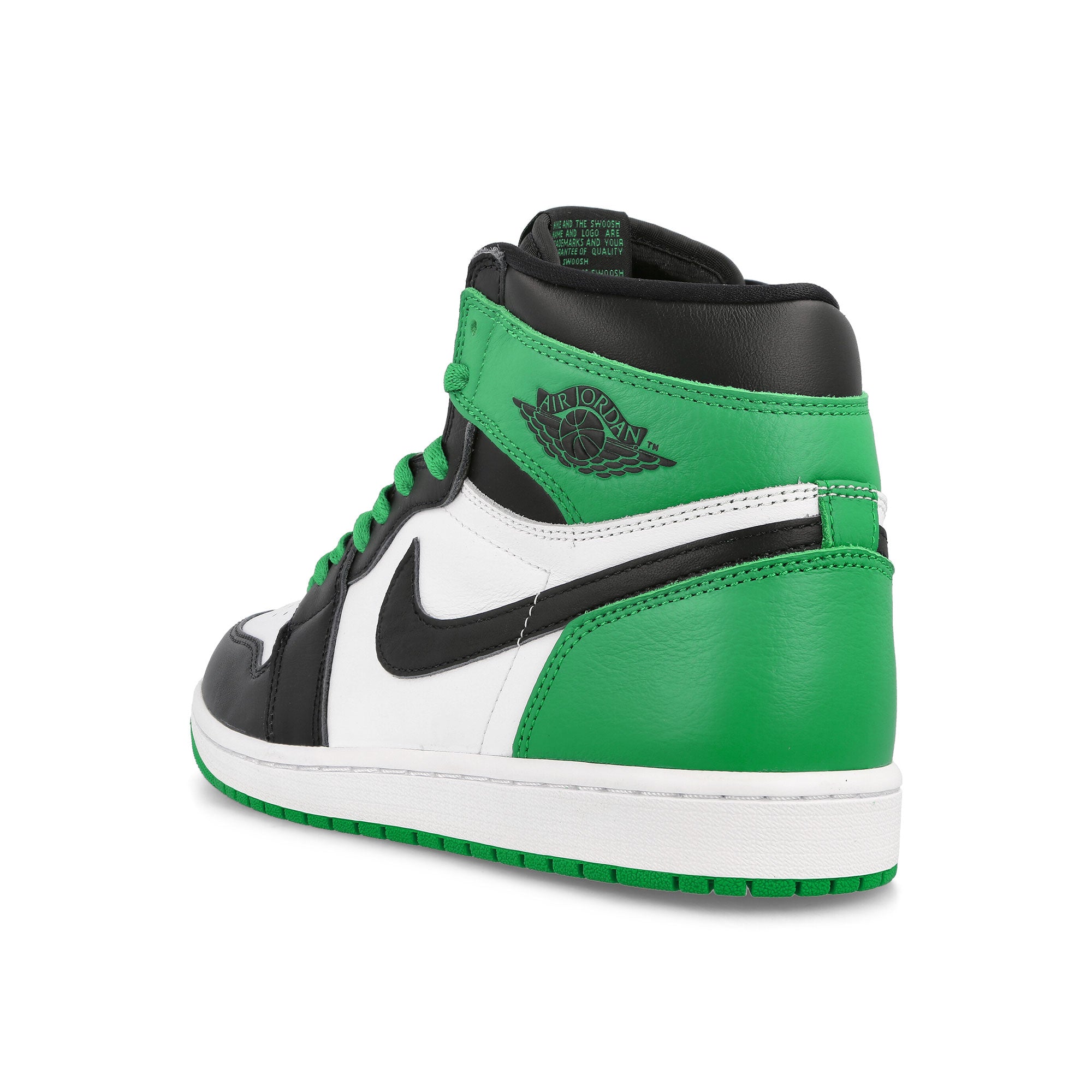 Jordan Air Jordan 1 Retro High OG Black / Lucky Green - White High Top Sneakers Material | Overkill