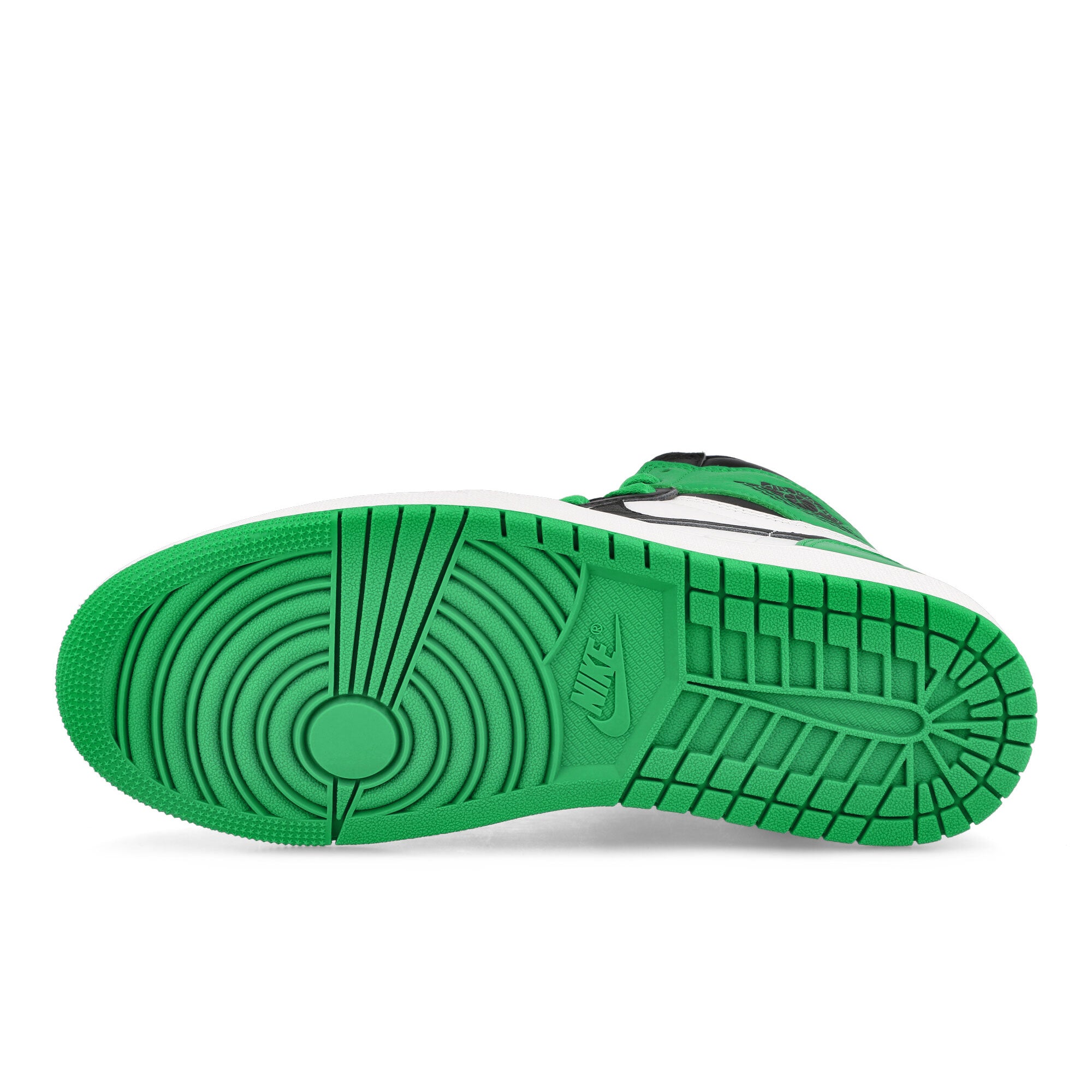 Jordan Air Jordan 1 Retro High OG Black / Lucky Green - White High Top Sneakers Detail View 1 | Overkill