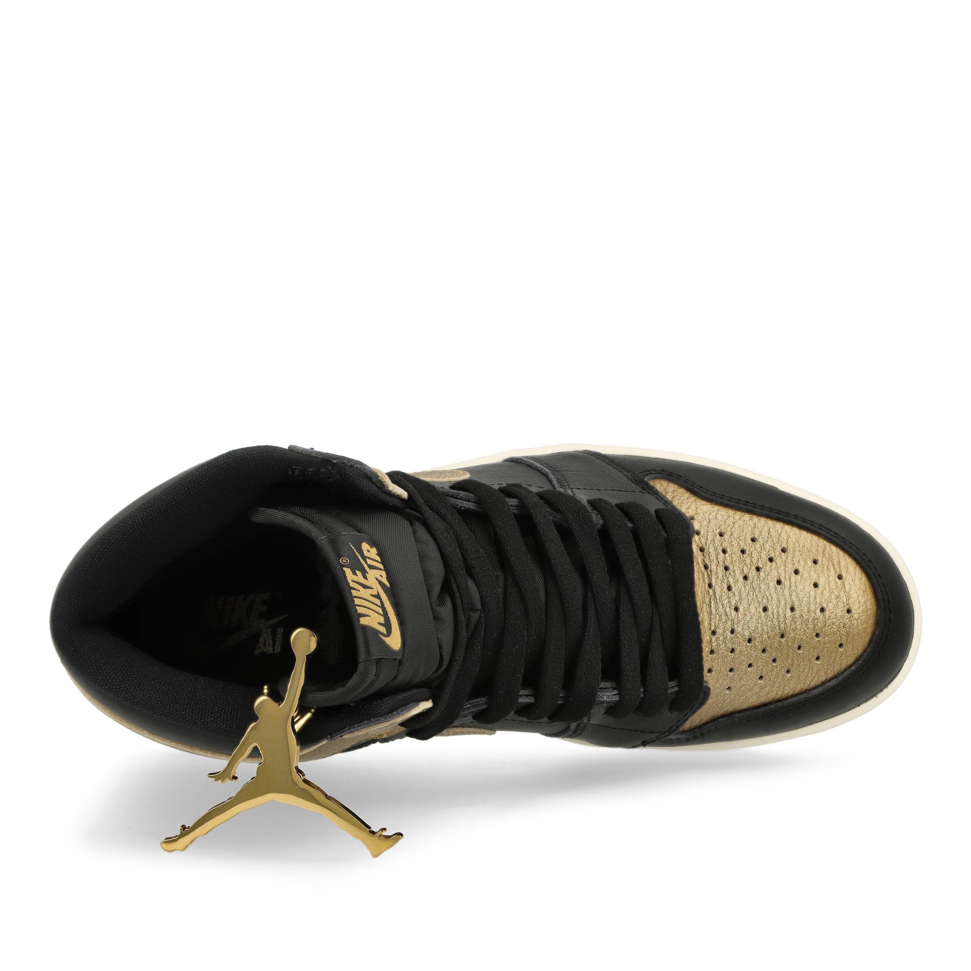 Jordan Air Jordan 1 Retro High OG Black / Metallic Gold - Sail High Top Sneakers Detailfoto | Overkill