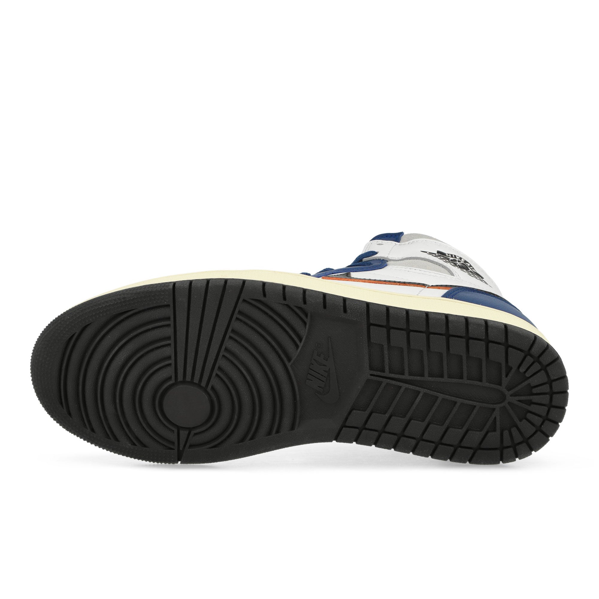 Jordan Air Jordan 1 Retro High OG White / Black-Neutral Grey-Deep Royal Blue High Top Sneakers Detail View 1 | Overkill