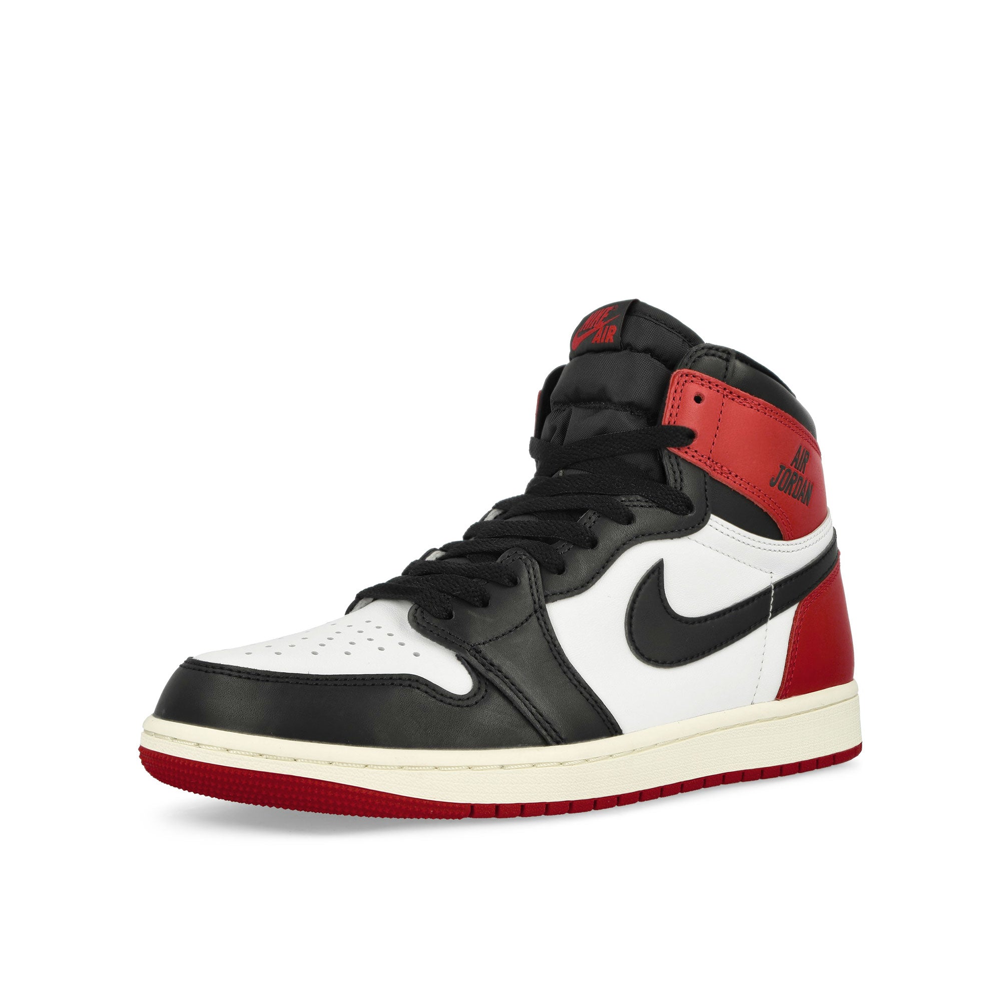 Jordan Air Jordan 1 Retro High OG White / Black - Varsity Red - Sail High Top Sneakers Close Up | Overkill