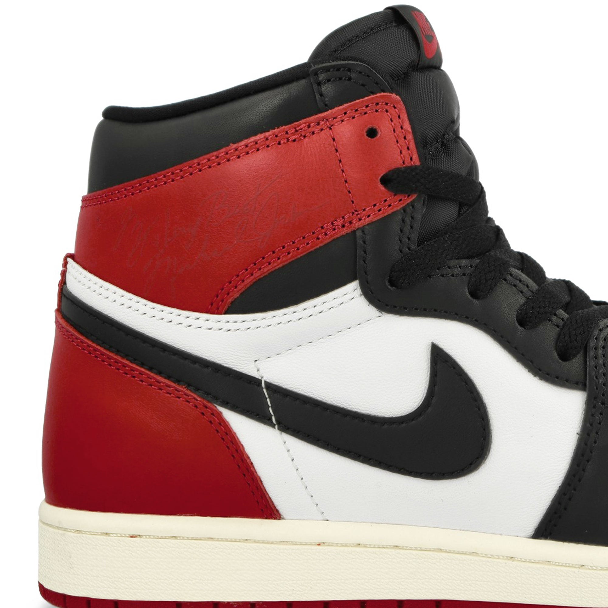 Jordan Air Jordan 1 Retro High OG White / Black - Varsity Red - Sail High Top Sneakers Detailfoto | Overkill
