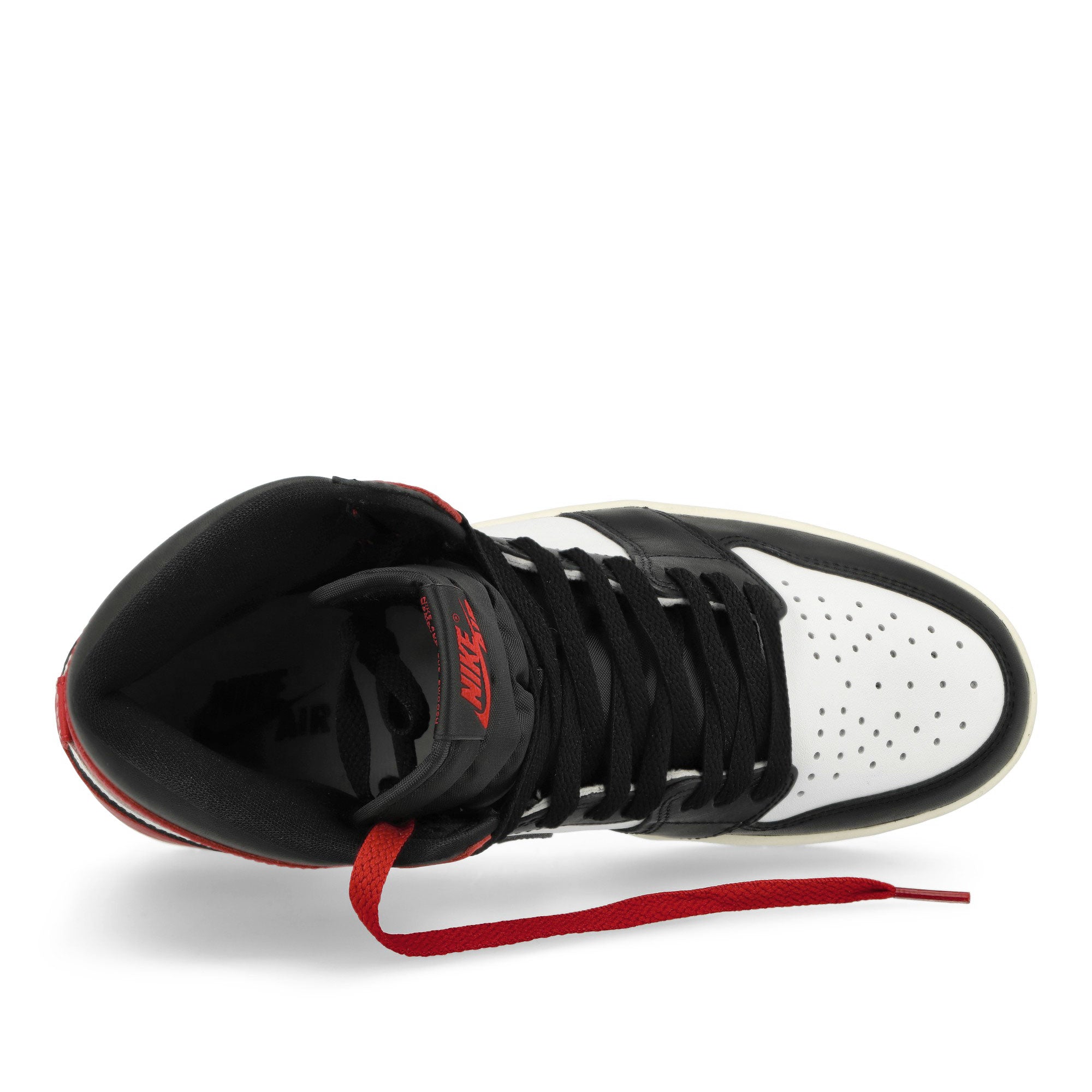 Jordan Air Jordan 1 Retro High OG White / Black - Varsity Red - Sail High Top Sneakers Detail View 1 | Overkill