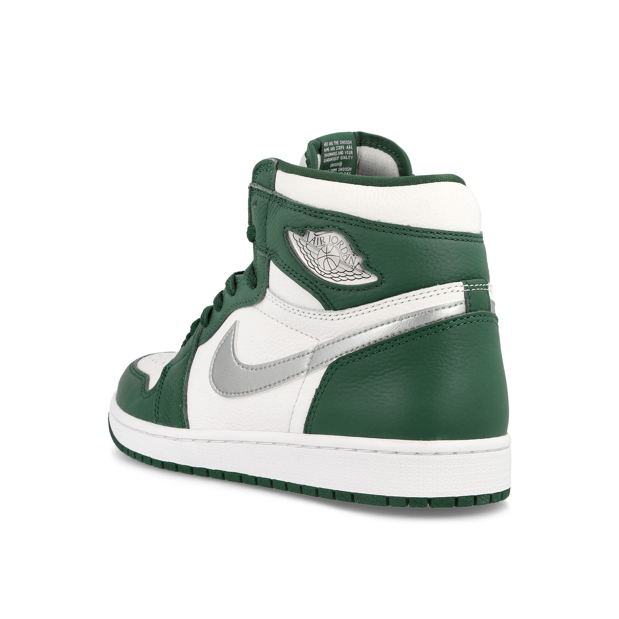 Jordan Air Jordan 1 Retro High OG Gorge Green-Metallic Silver - White High Top Sneakers Material | Overkill