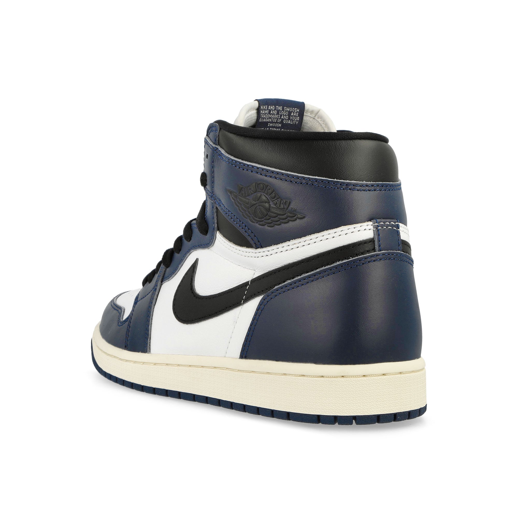 Jordan 1 Retro High OG Midnight Navy / Black - White - Sail High Top Sneakers Material | Overkill