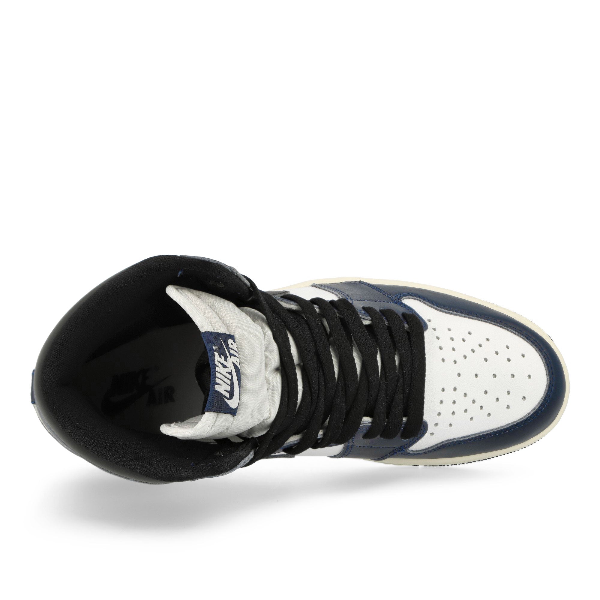 Jordan 1 Retro High OG Midnight Navy / Black - White - Sail High Top Sneakers Detailfoto | Overkill