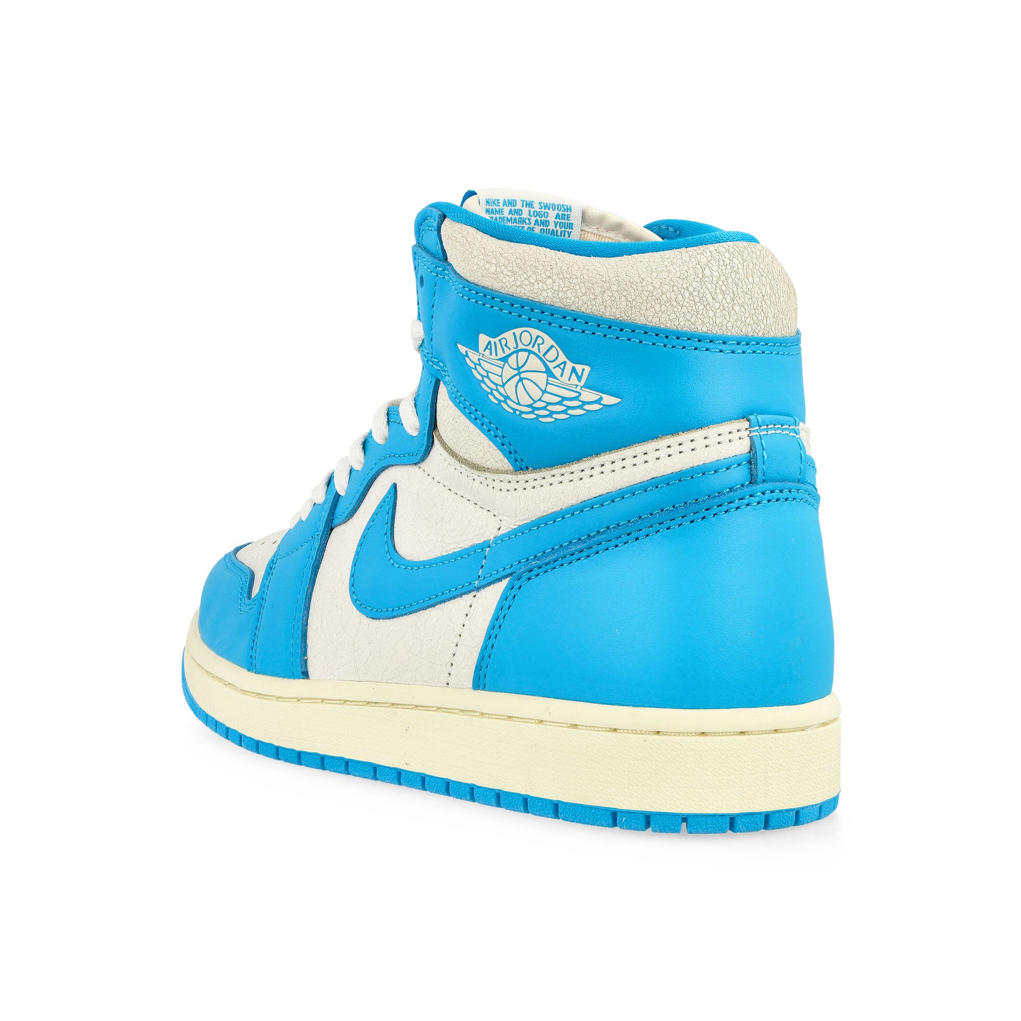 Jordan Air Jordan 1 Retro High OG Dark Powder Blue / Dark Powder Blue - Sail High Top Sneakers Material | Overkill