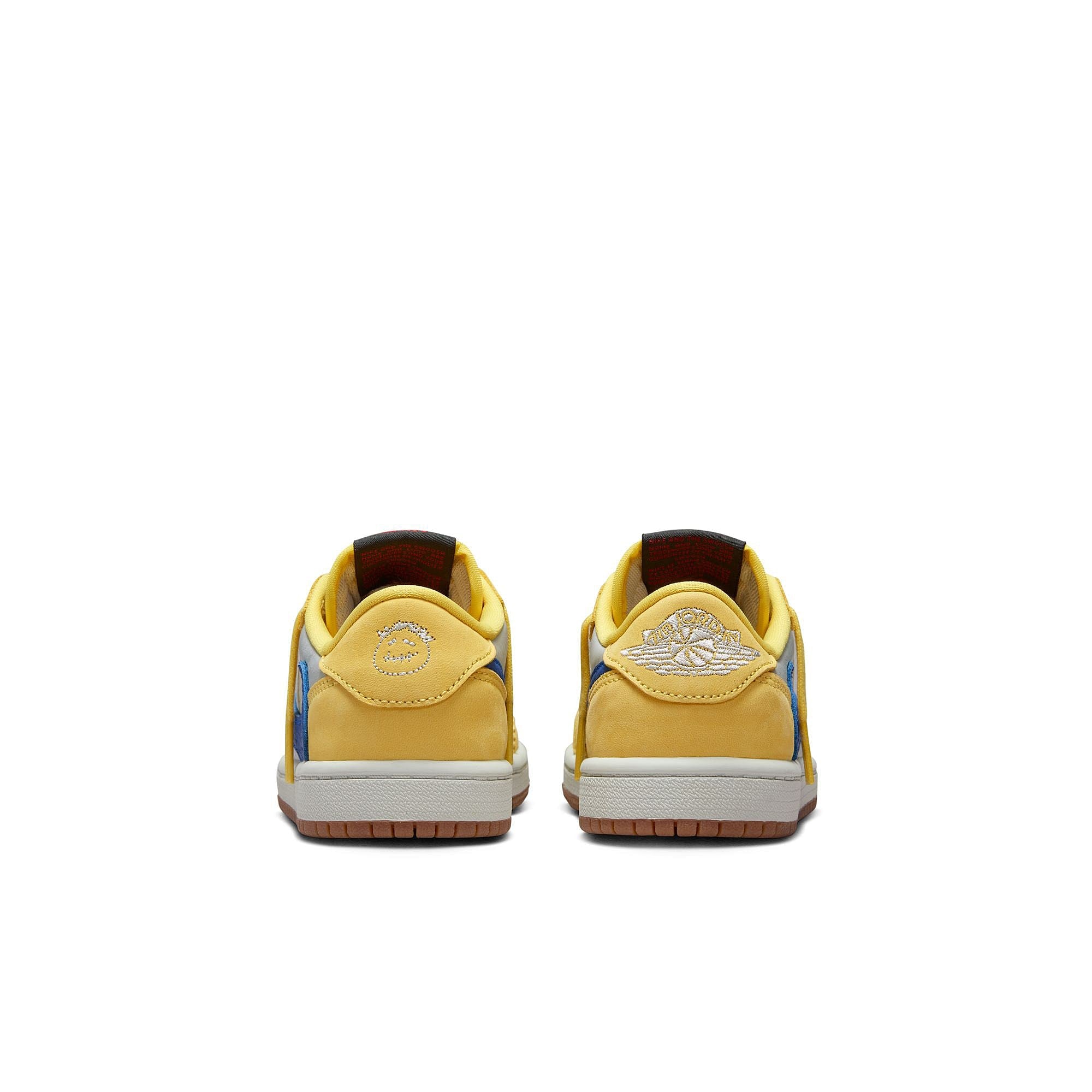 Jordan Travis Scott x Air Jordan 1 Low OG SP PS Canary/Racer Blue-Light Silver Close-up | Overkill