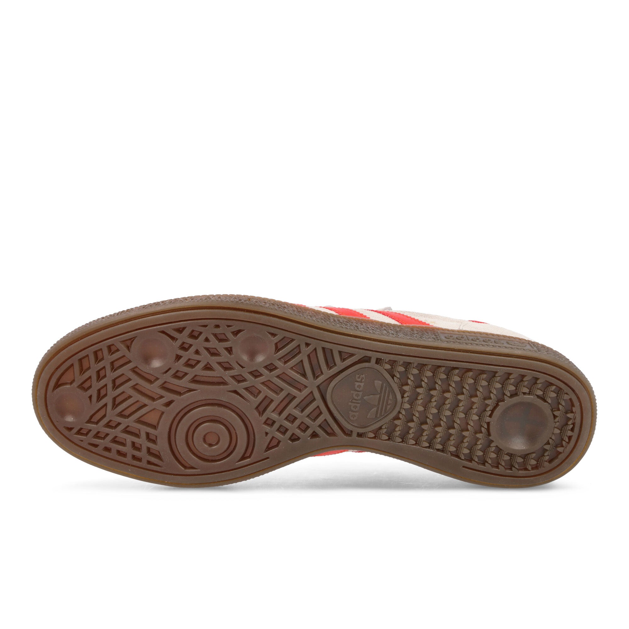 adidas Handball Spezial Grey Two / Hired Red / Gold Metallic Sneakers Detail View 1 | Overkill