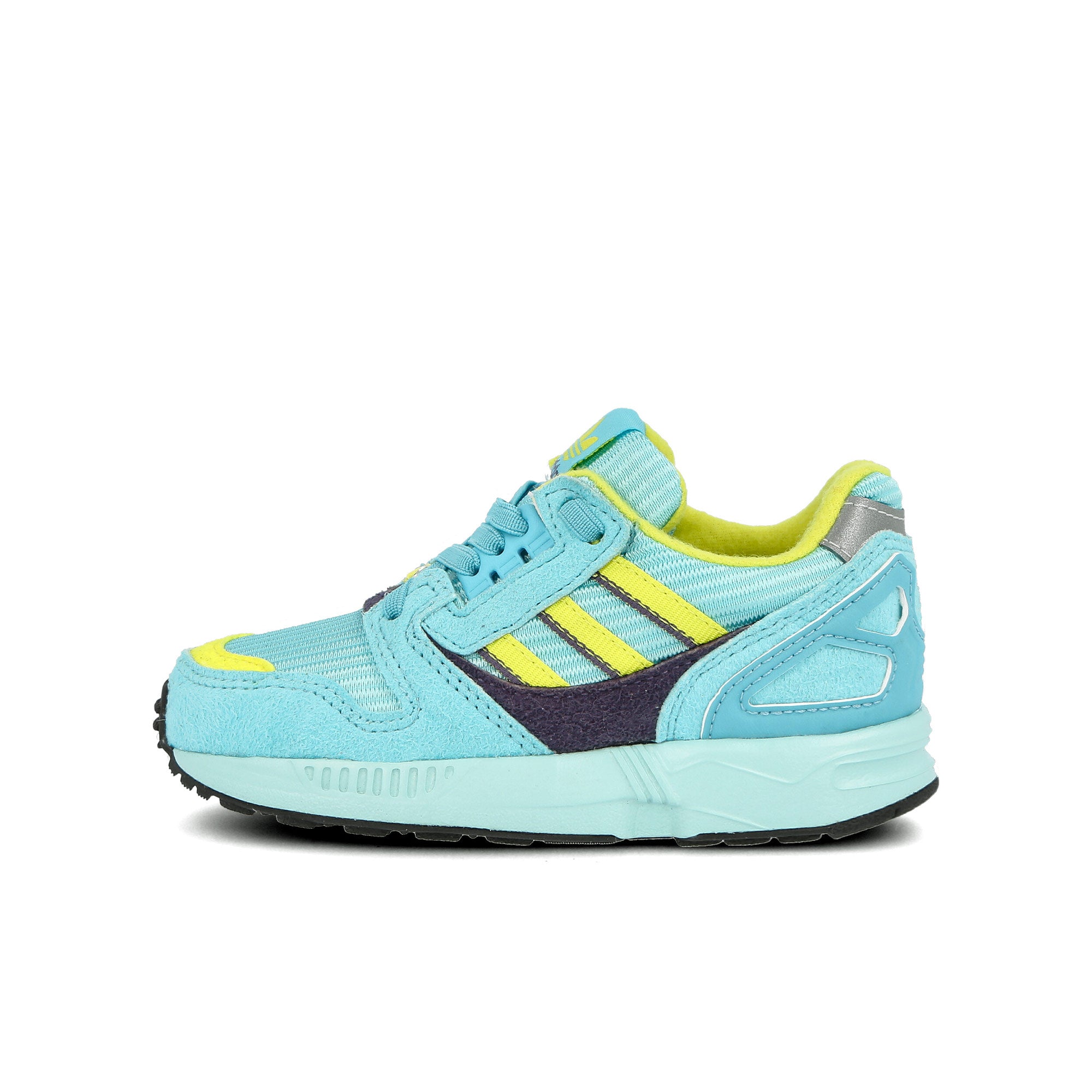 adidas ZX 8000 Aqua EL Infants Clear Aqua / Light Aqua / Shock Yellow Low Top Sneakers EG6792 | Overkill