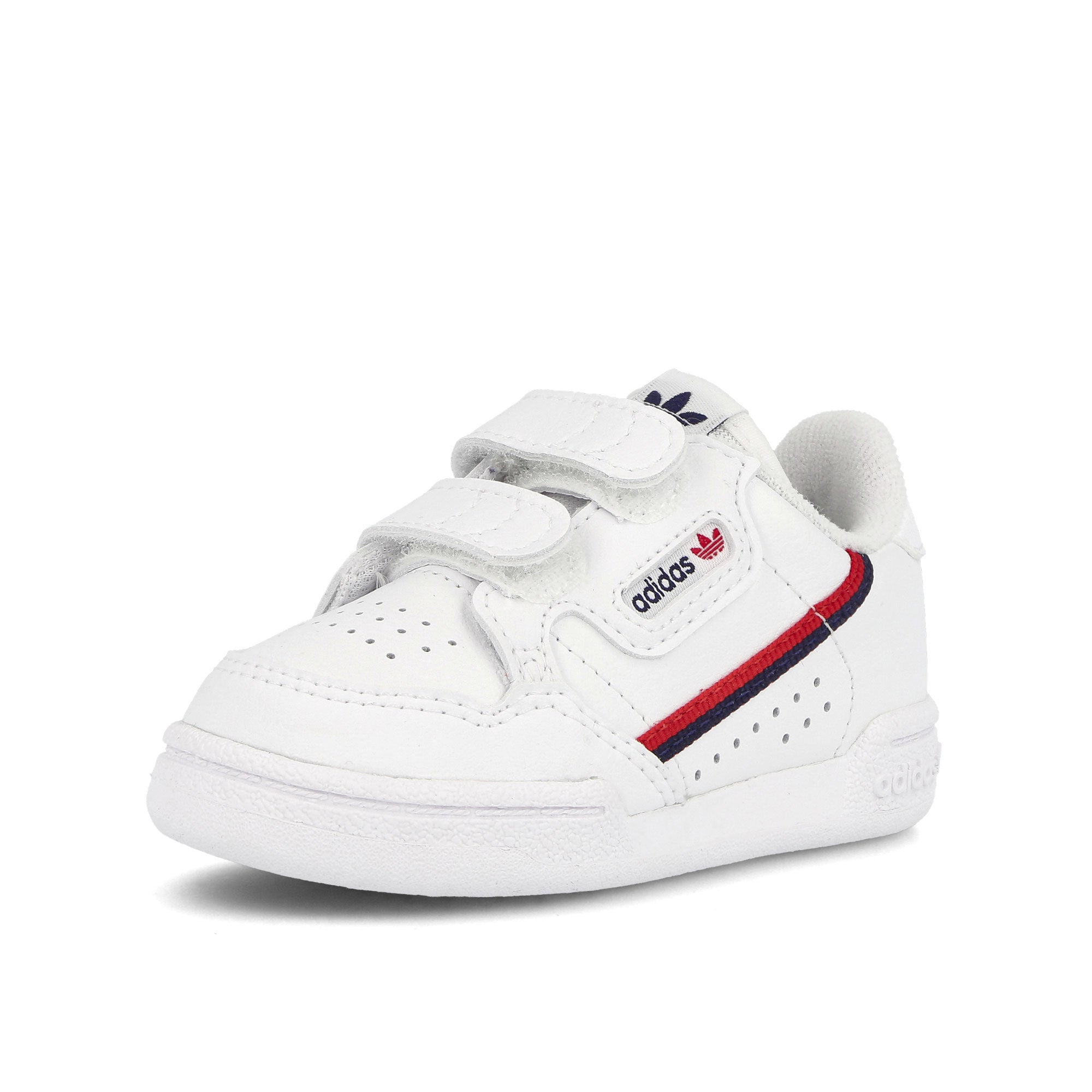 adidas continental 80 cf infants Running White / Running White / Scarlet Low Top Sneakers Close Up | Overkill