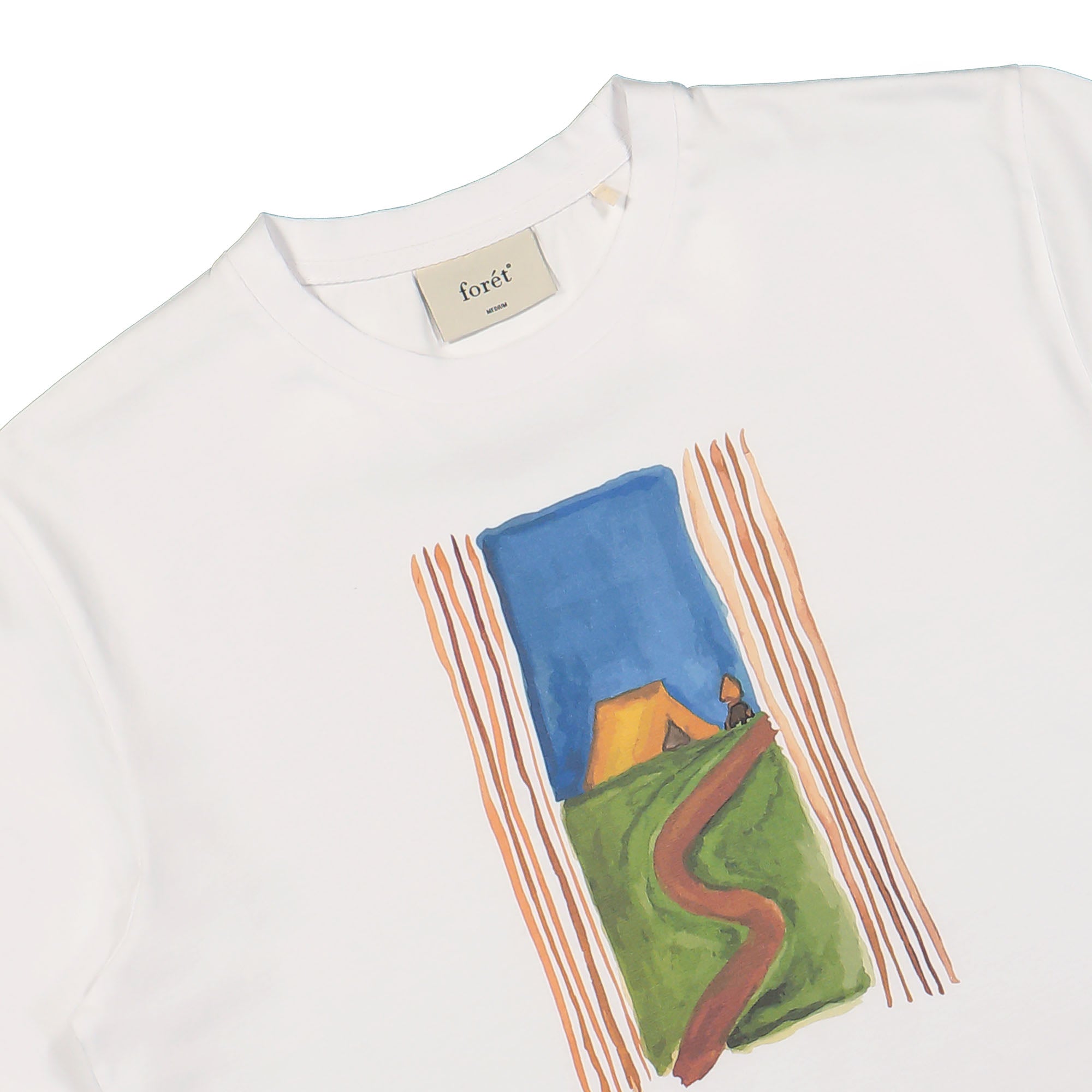 Forét Nomad T-Shirt White T-Shirts Close-up | Overkill