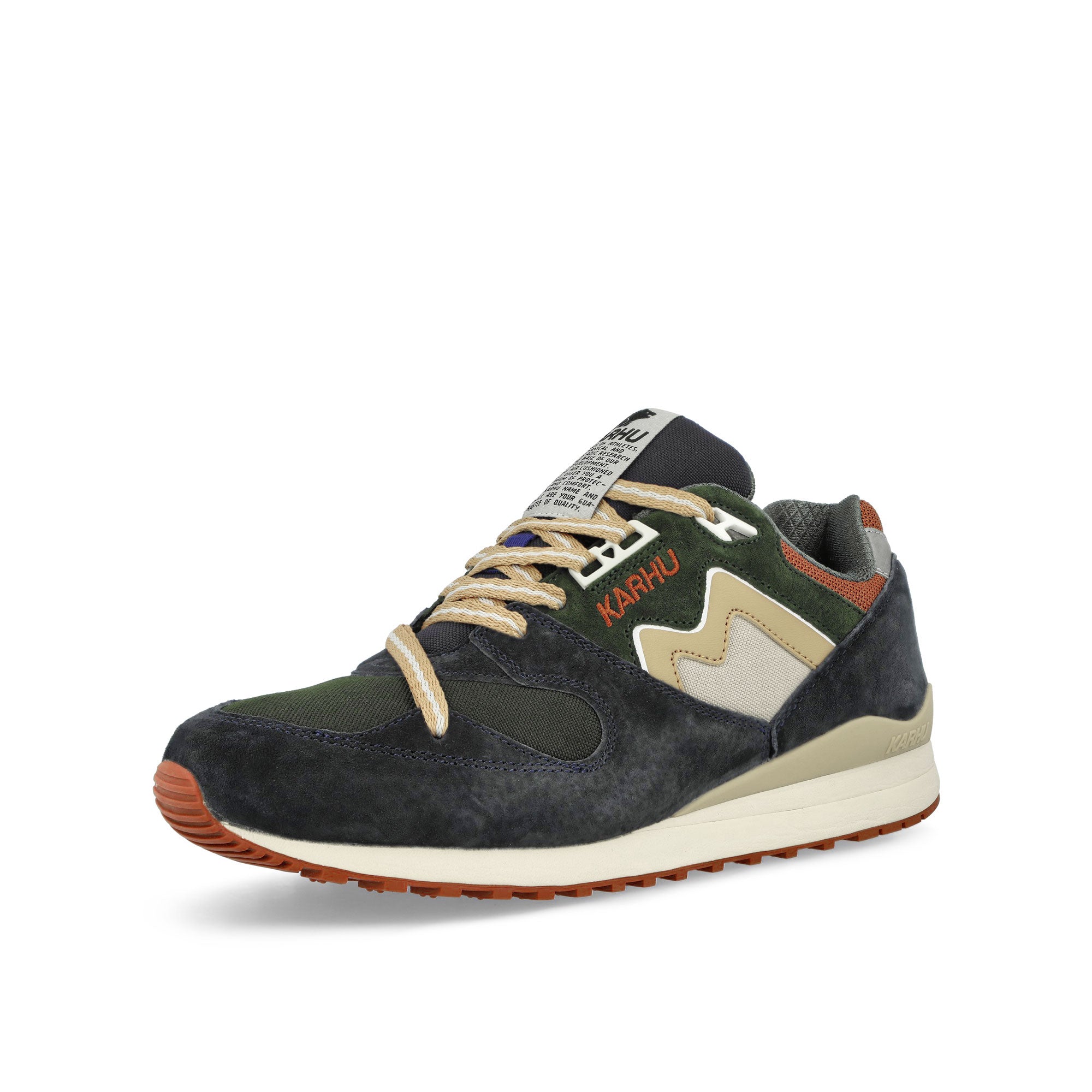 Karhu Synchron Classic India Ink-Kombu Green Low Top Sneakers Close Up | Overkill