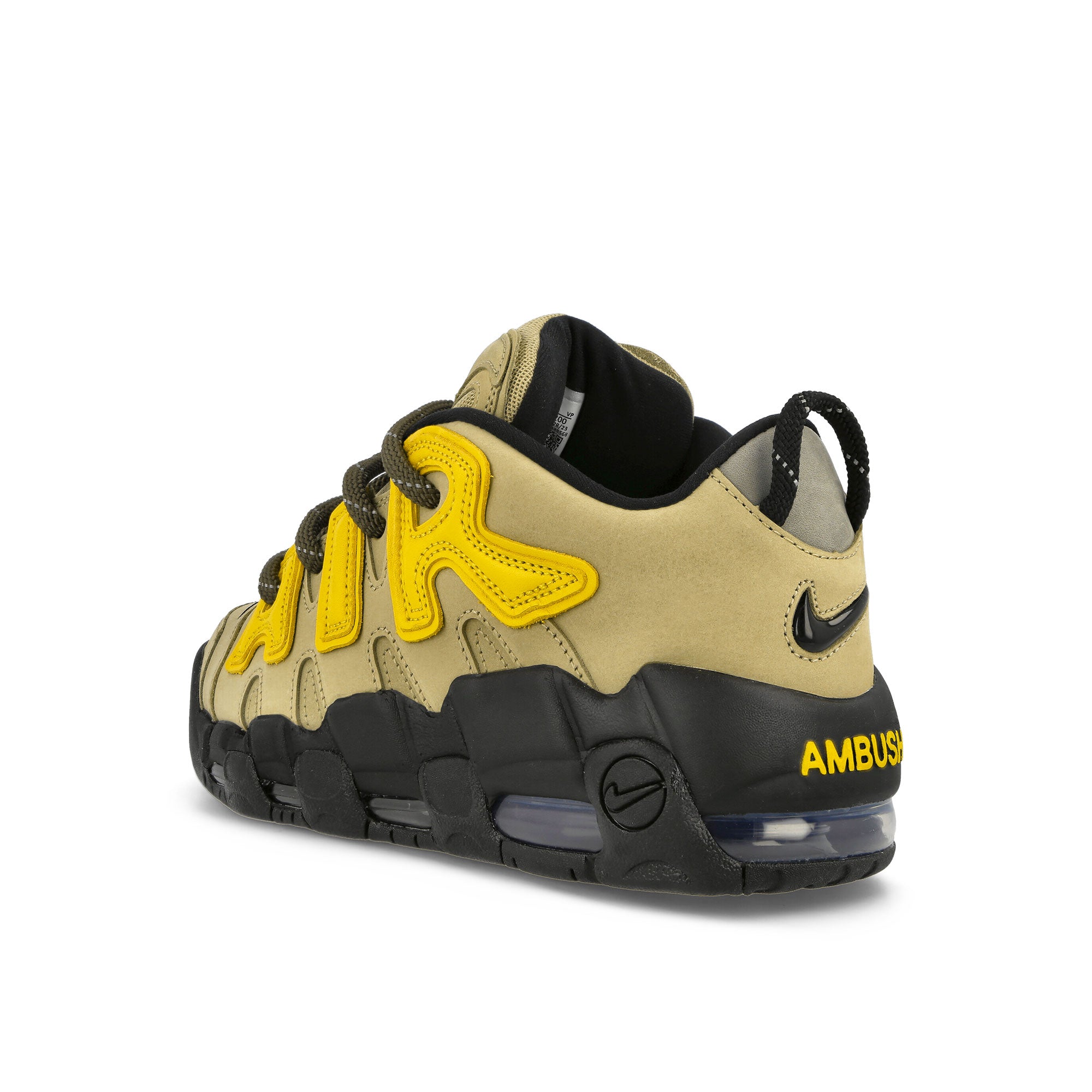 Nike AMBUSH x Nike Air More Uptempo Low SP Limestone / Vivid Sulfur - Black - Flat Pewter Sneakers Material | Overkill
