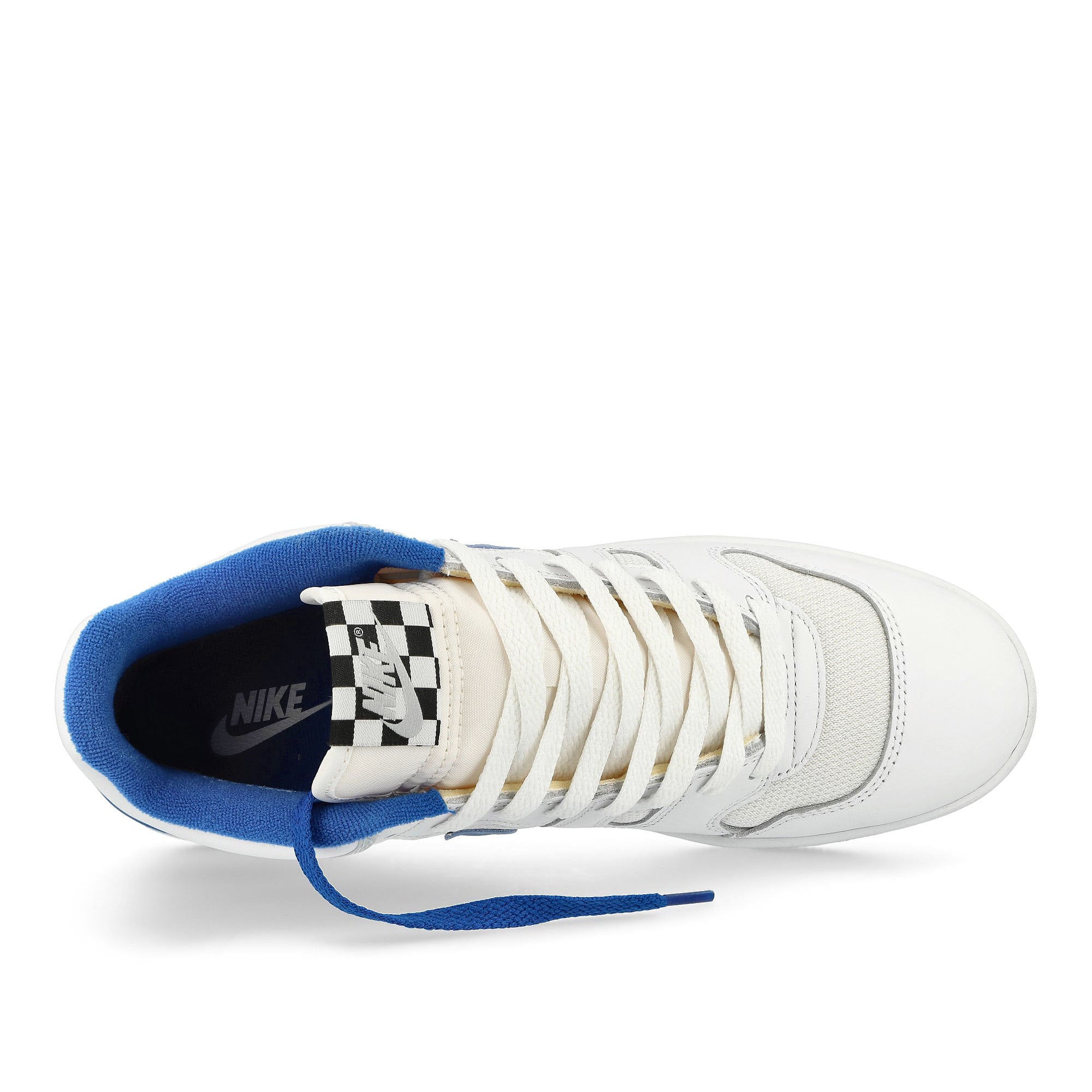 Nike Attack White / Game Royal - Pure Platinum - Black Mid Top Sneakers Detailfoto | Overkill