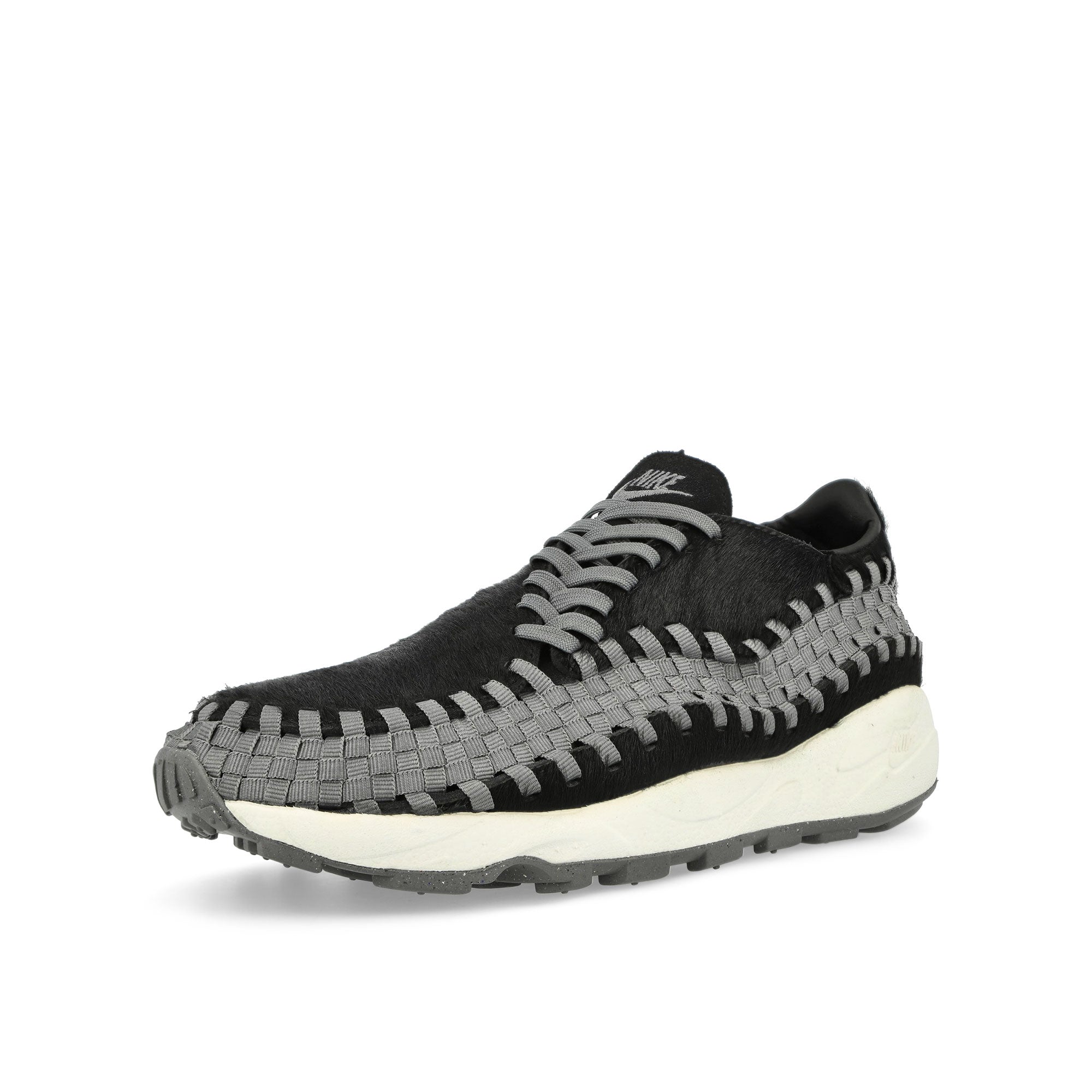 Nike Air Footscape Woven Black-Smoke Grey - Sail Low Top Sneakers Close Up | Overkill