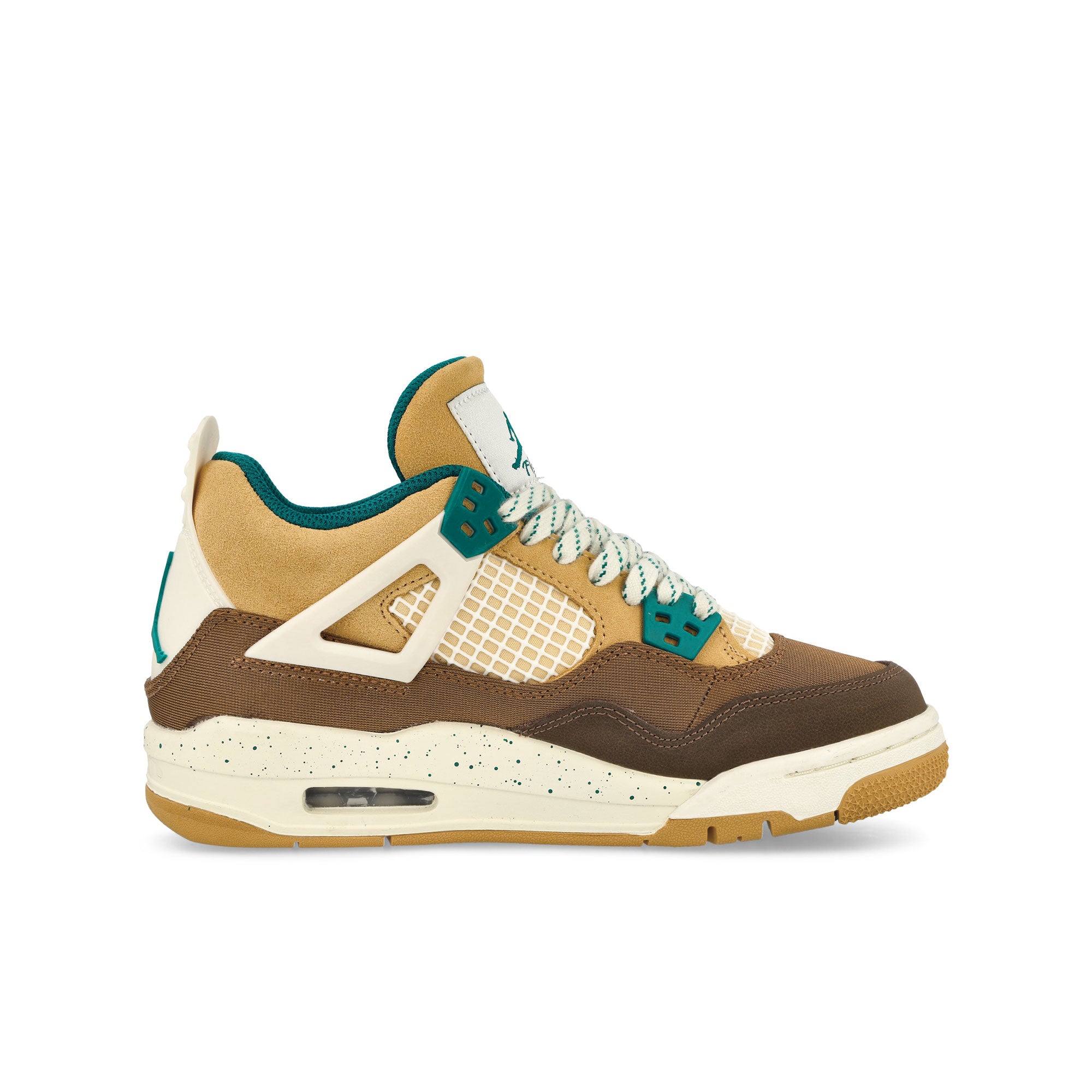 Jordan Air Jordan 4 Retro GS Cacao Wow / Geode Teal - Ale Brown - Twine Mid Top Sneakers Silhouette | Overkill