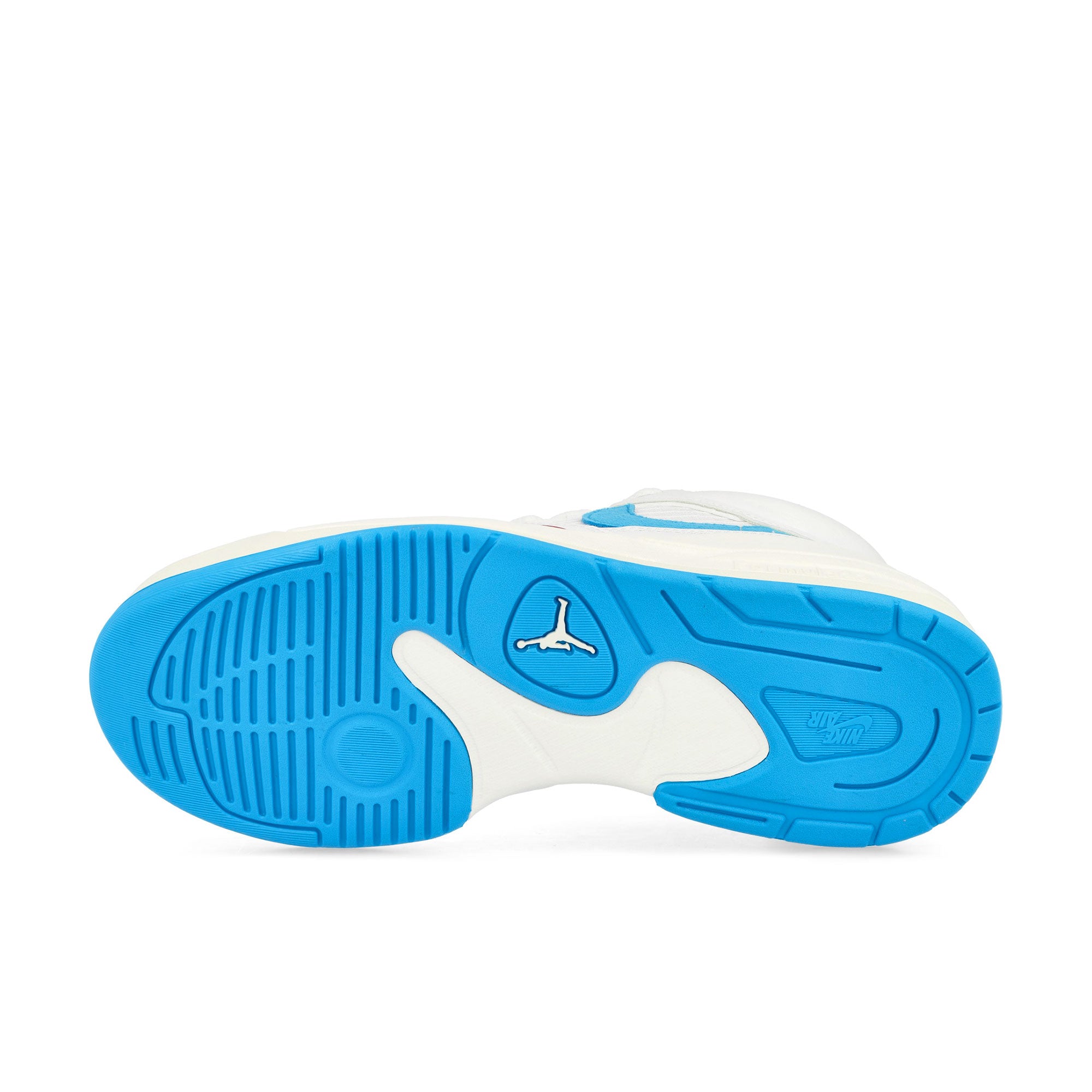 Jordan Wmns Jordan Stadium 90 White / Dark Powder Blue - Sail - Gym Red Low Top Sneakers Detail View 1 | Overkill