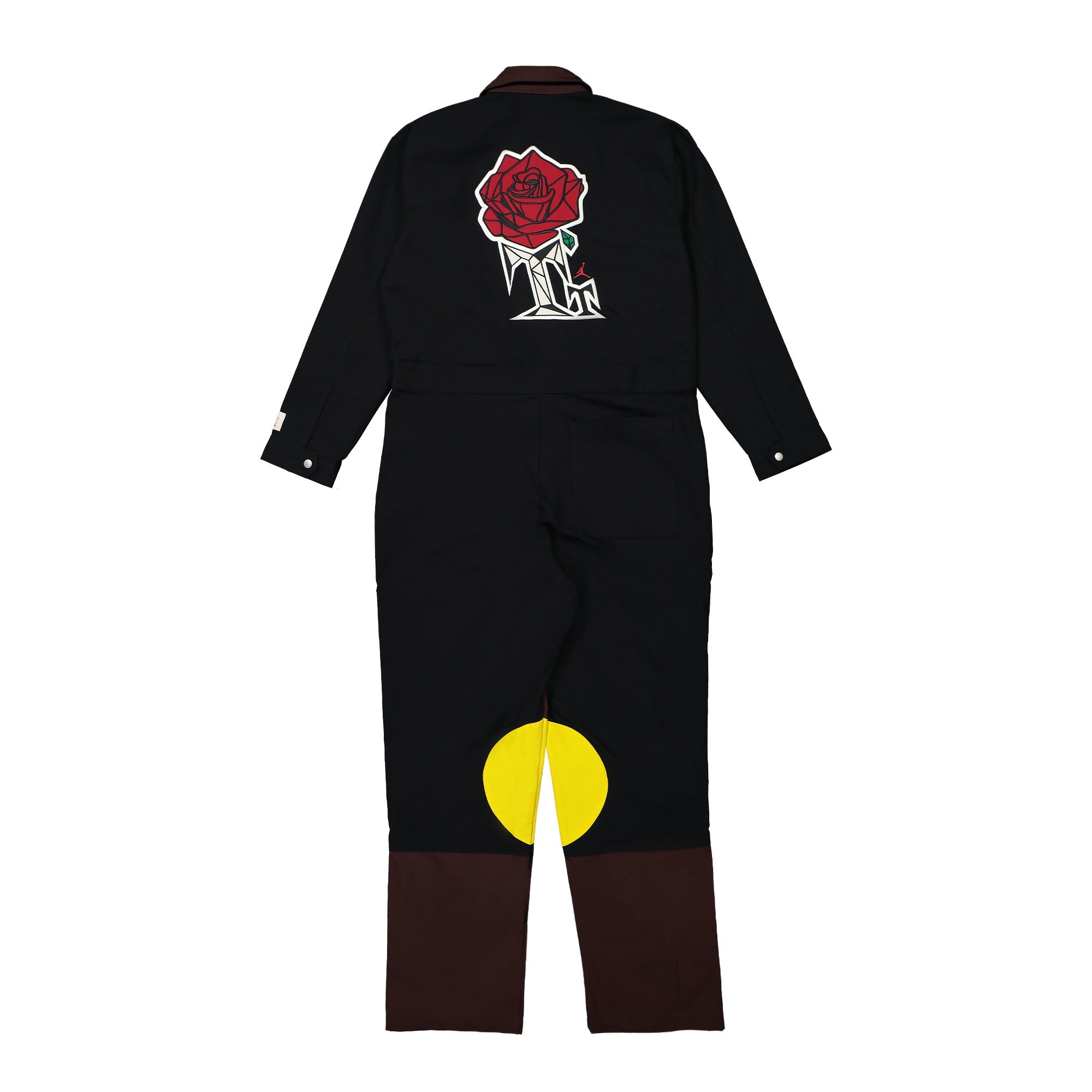Jordan W Jumpsuit Earth / Black / Speed Yellow / Sail Overalls Close-up | Overkill