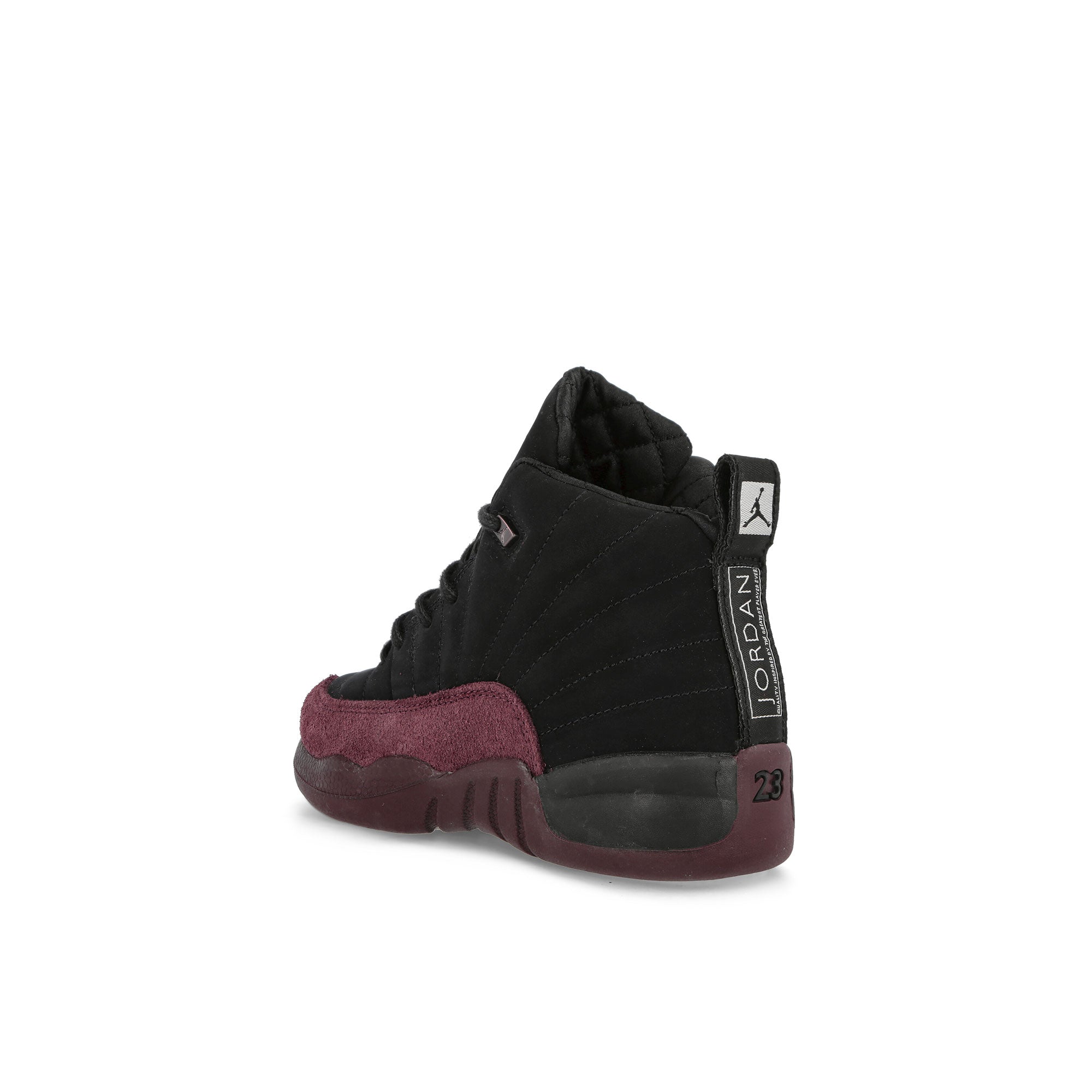 Jordan A Ma Maniere x Jordan 12 Retro SP PS Black-Black - Burgundy Crush High Top Sneakers Material | Overkill