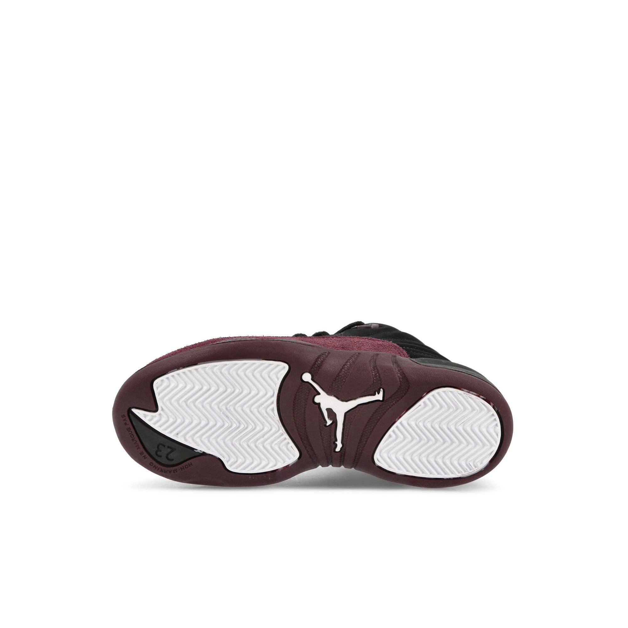 Jordan A Ma Maniere x Jordan 12 Retro SP PS Black-Black - Burgundy Crush High Top Sneakers Detail View 1 | Overkill