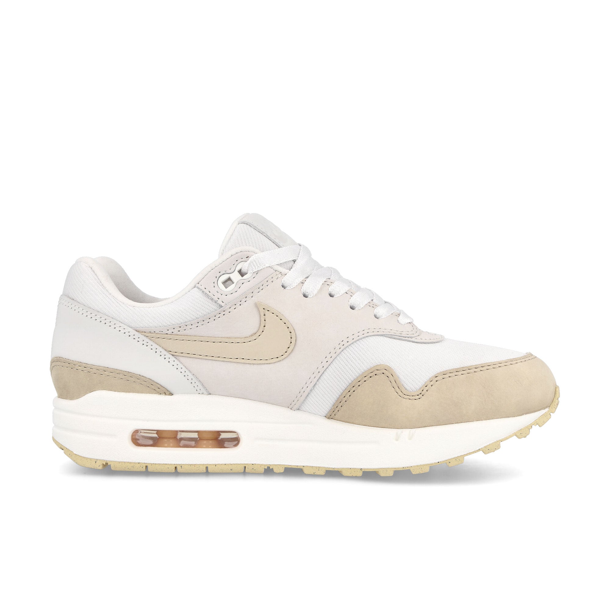 Nike Wmns Air Max 1 Premium Summit White-Sanddrift - Phantom Low Top Sneakers Silhouette | Overkill