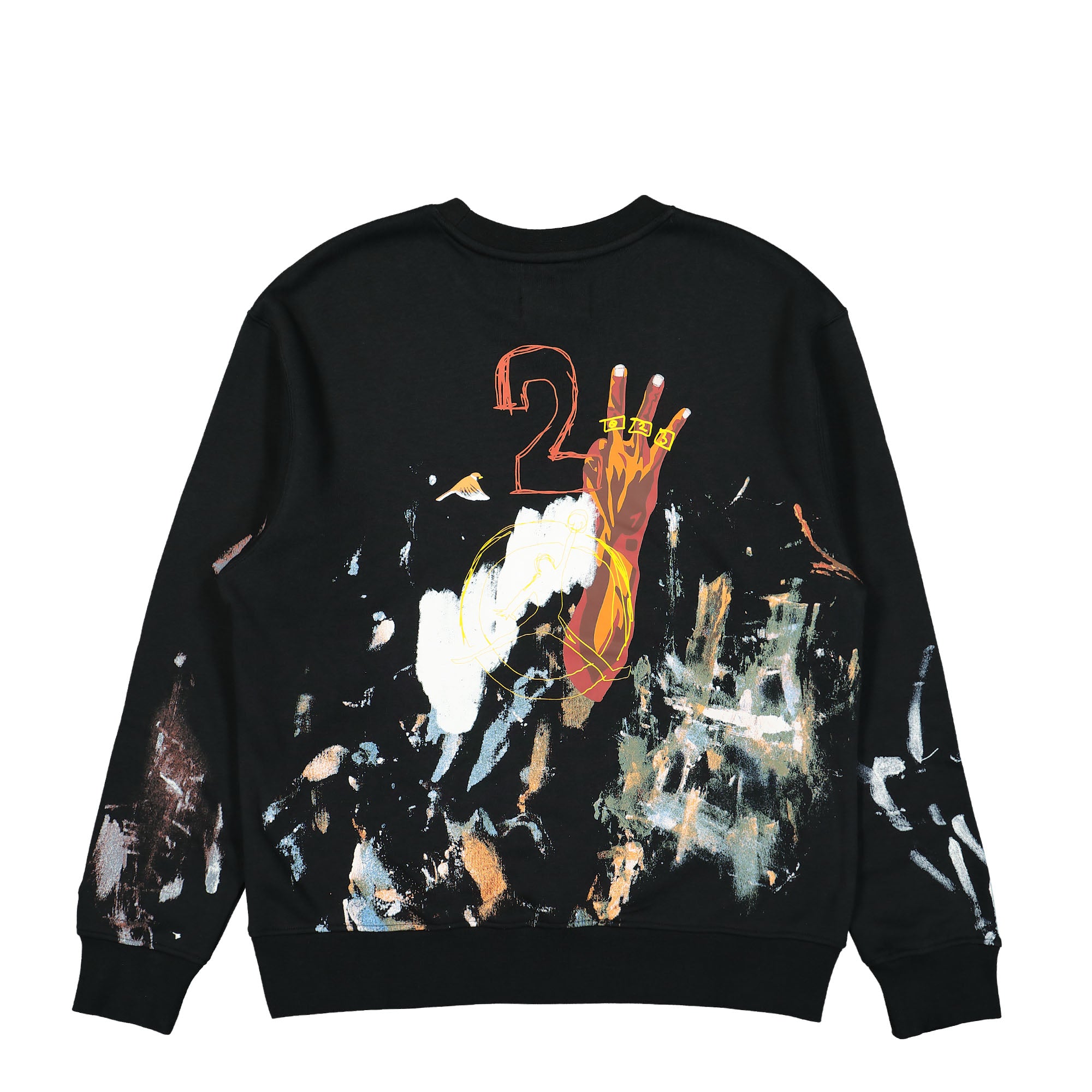 Jordan Artist Series By Jammie Holmes Fleece Crew Black Sweatshirts Material | Overkill